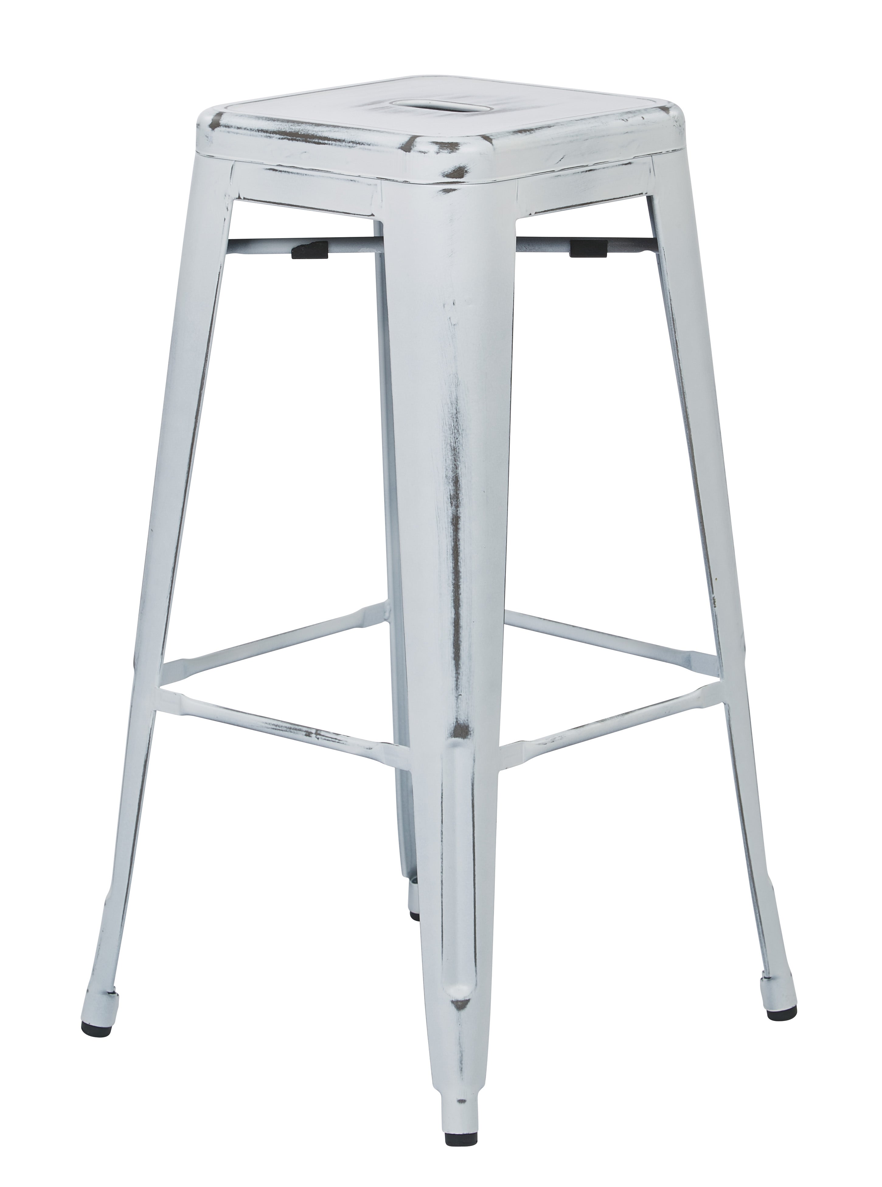 Bristow 30" Antique Metal Barstool - Antique White
