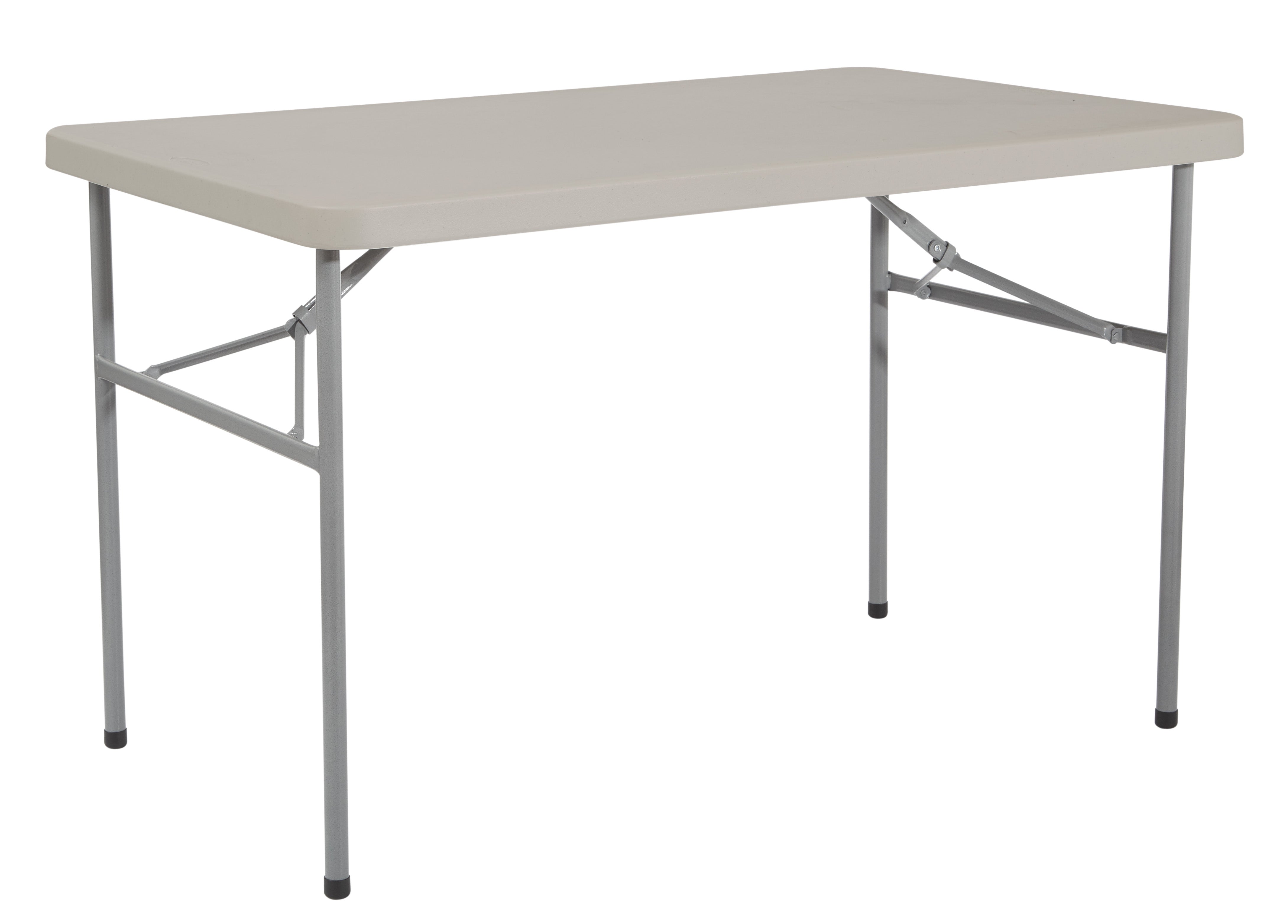 4’ Resin Multi Purpose Folding Table - Light Grey