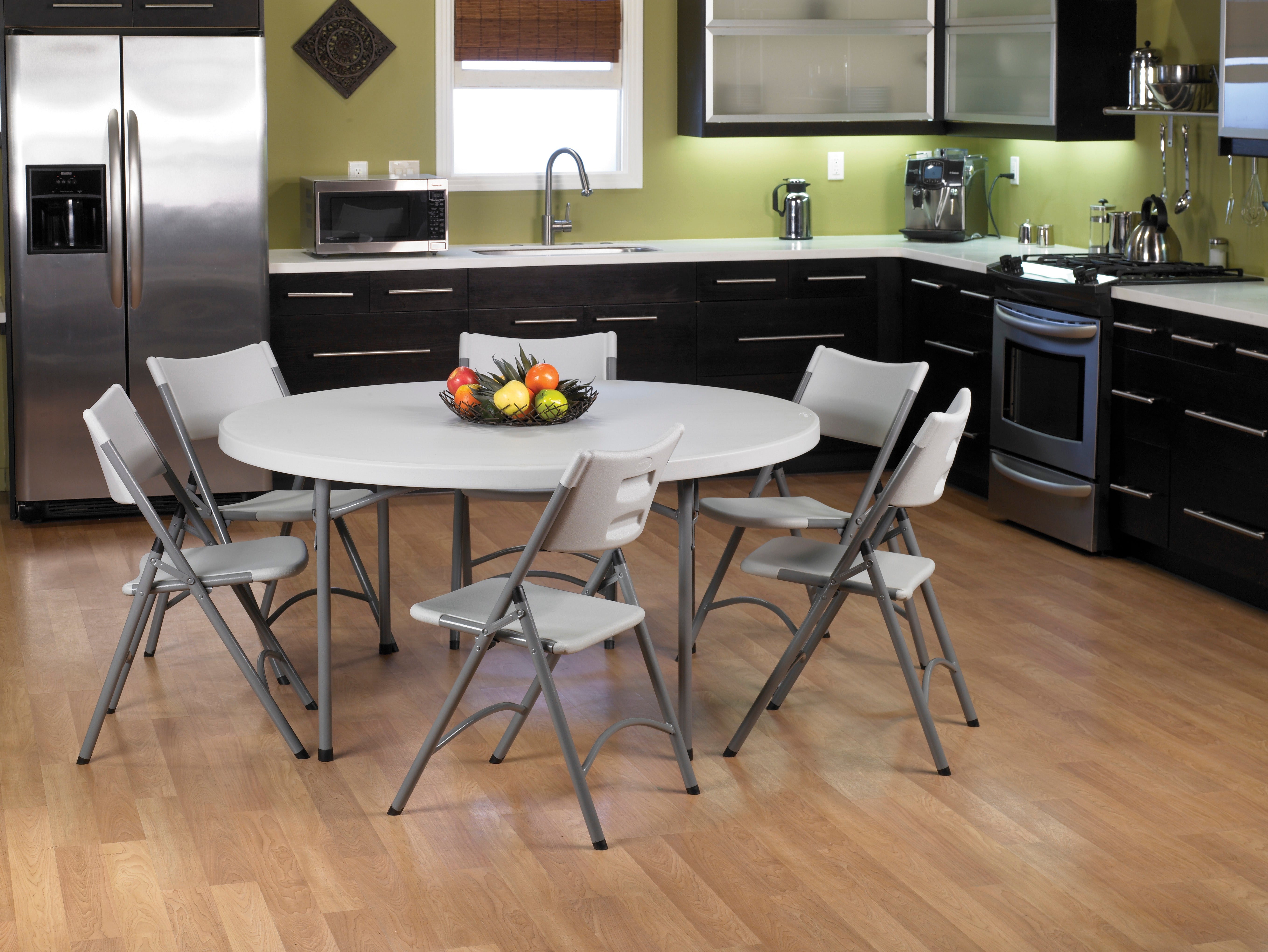 60" Round Resin Multi Purpose Table - Light Grey
