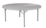 71" Round Resin Multi Purpose Table - Light Grey