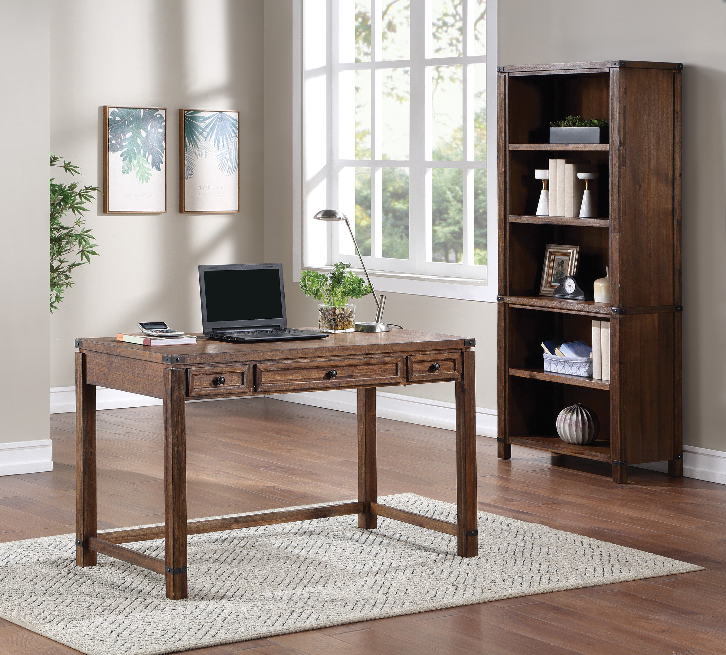 Baton Rouge 72" Bookcase - Brushed Walnut