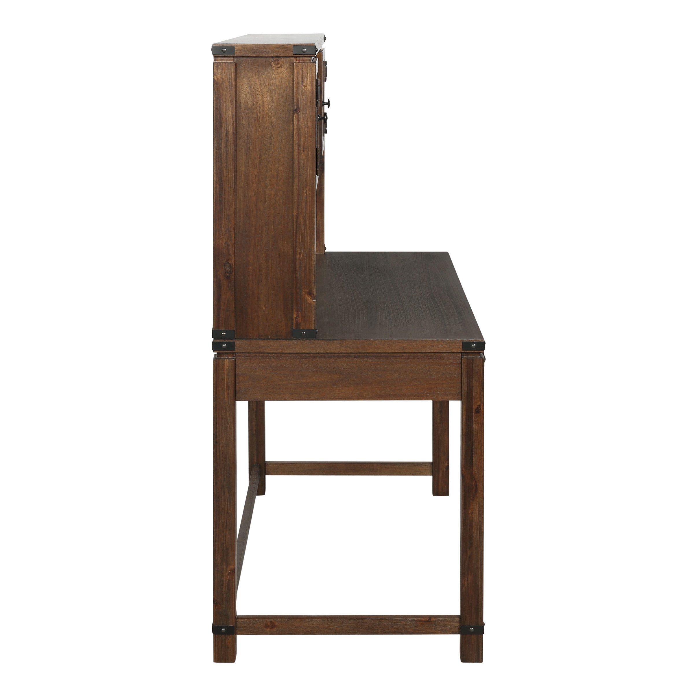 Baton Rouge Hutch and Desk - Brushed Walnut