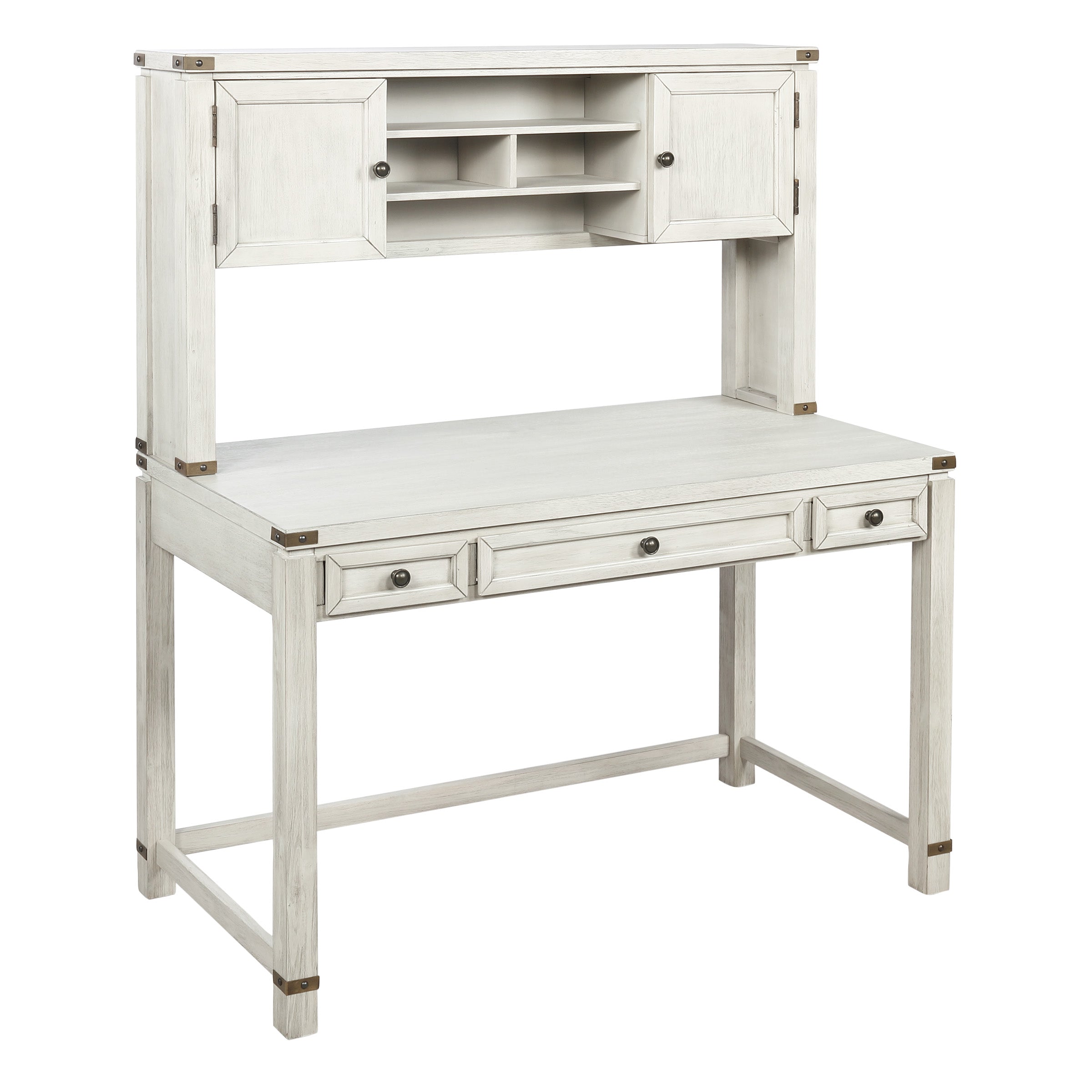 Baton Rouge Hutch and Desk - Champagne Oak