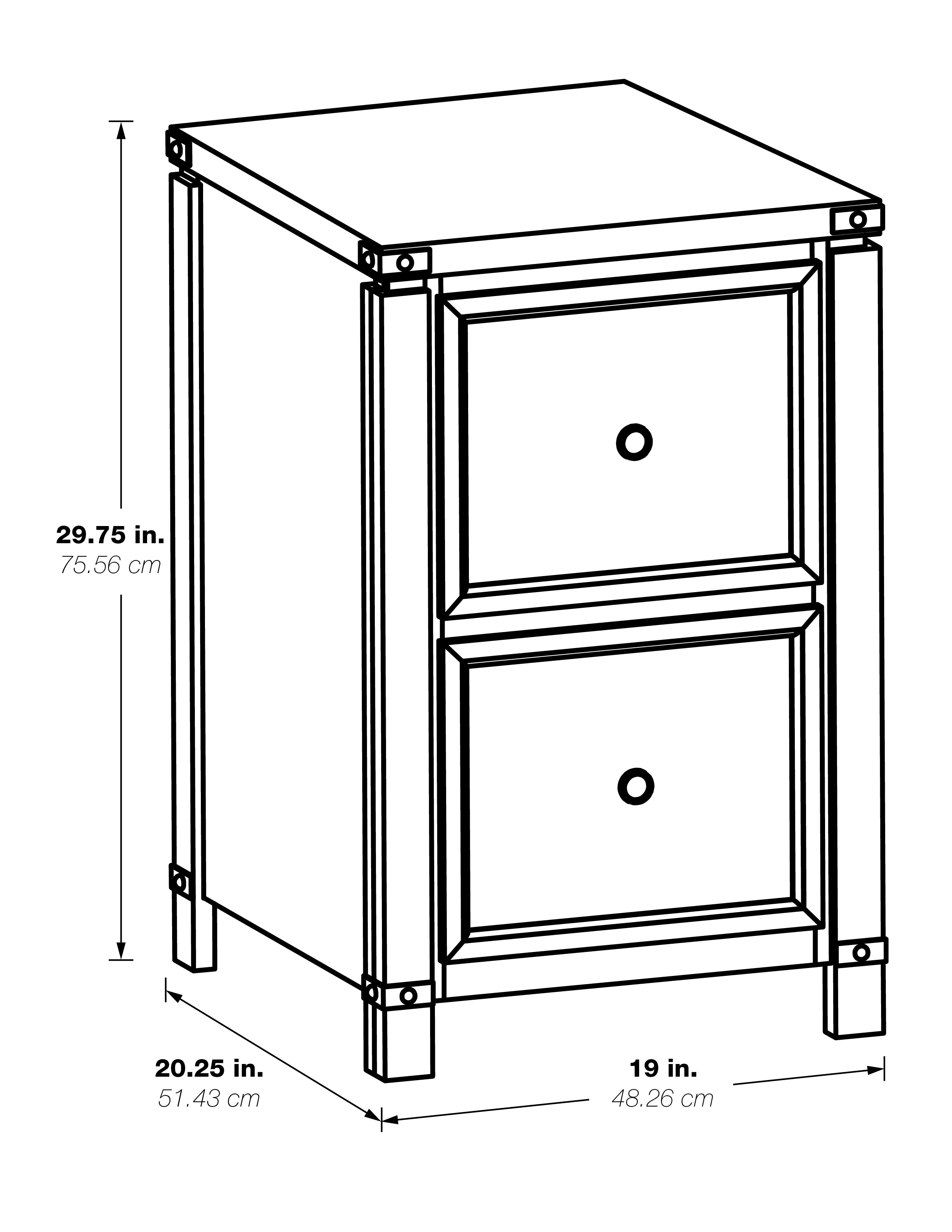 Baton Rouge File Cabinet - Brushed Walnut