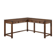 Baton Rouge L-Shape Desk - Brushed Walnut