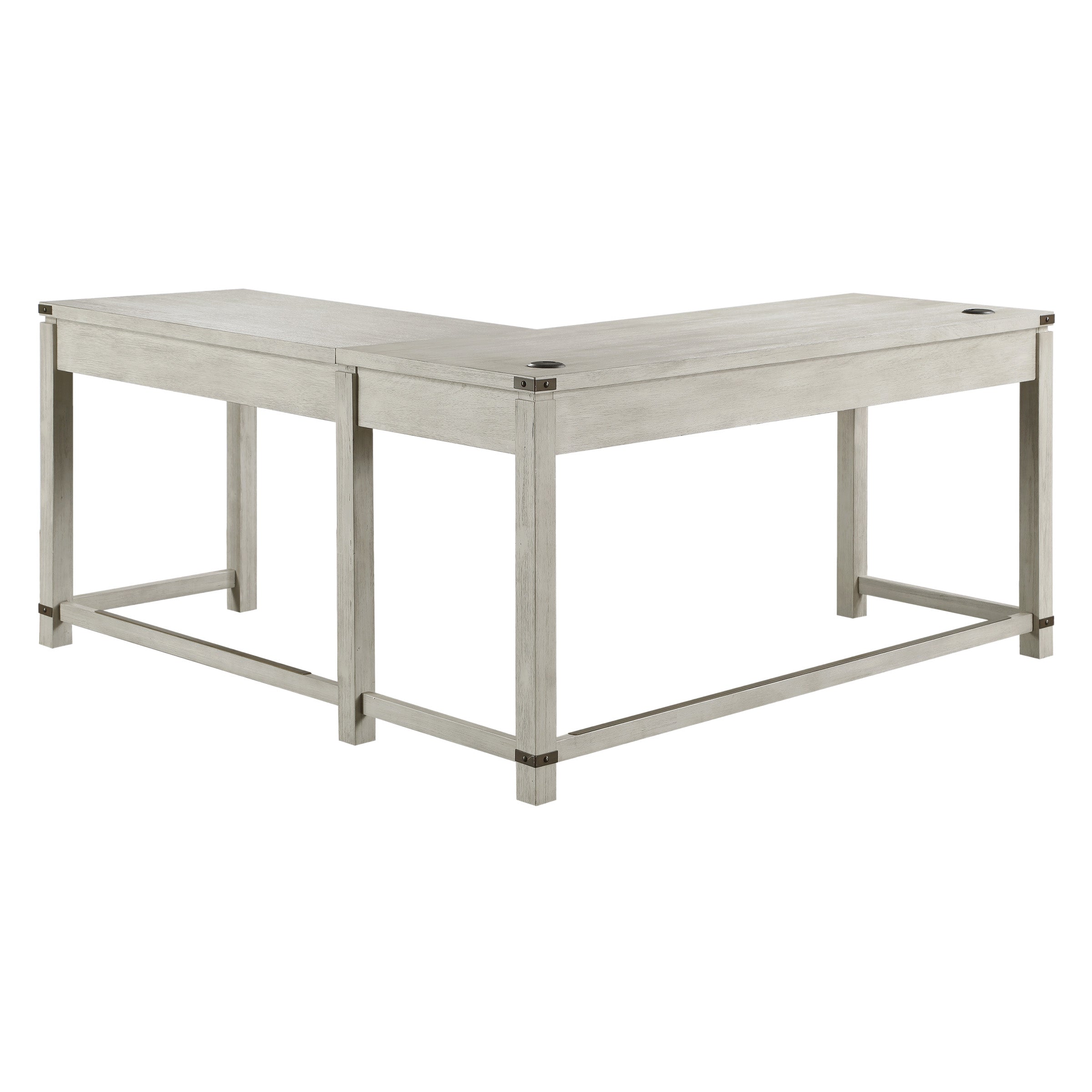 Baton Rouge L-Shape Desk - Champagne Oak