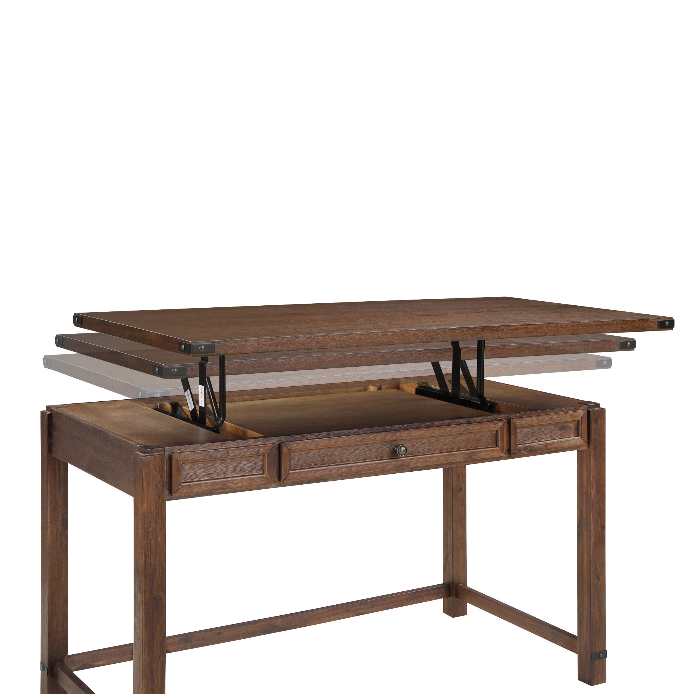 Baton Rouge Lift Desk - Brushed Walnut