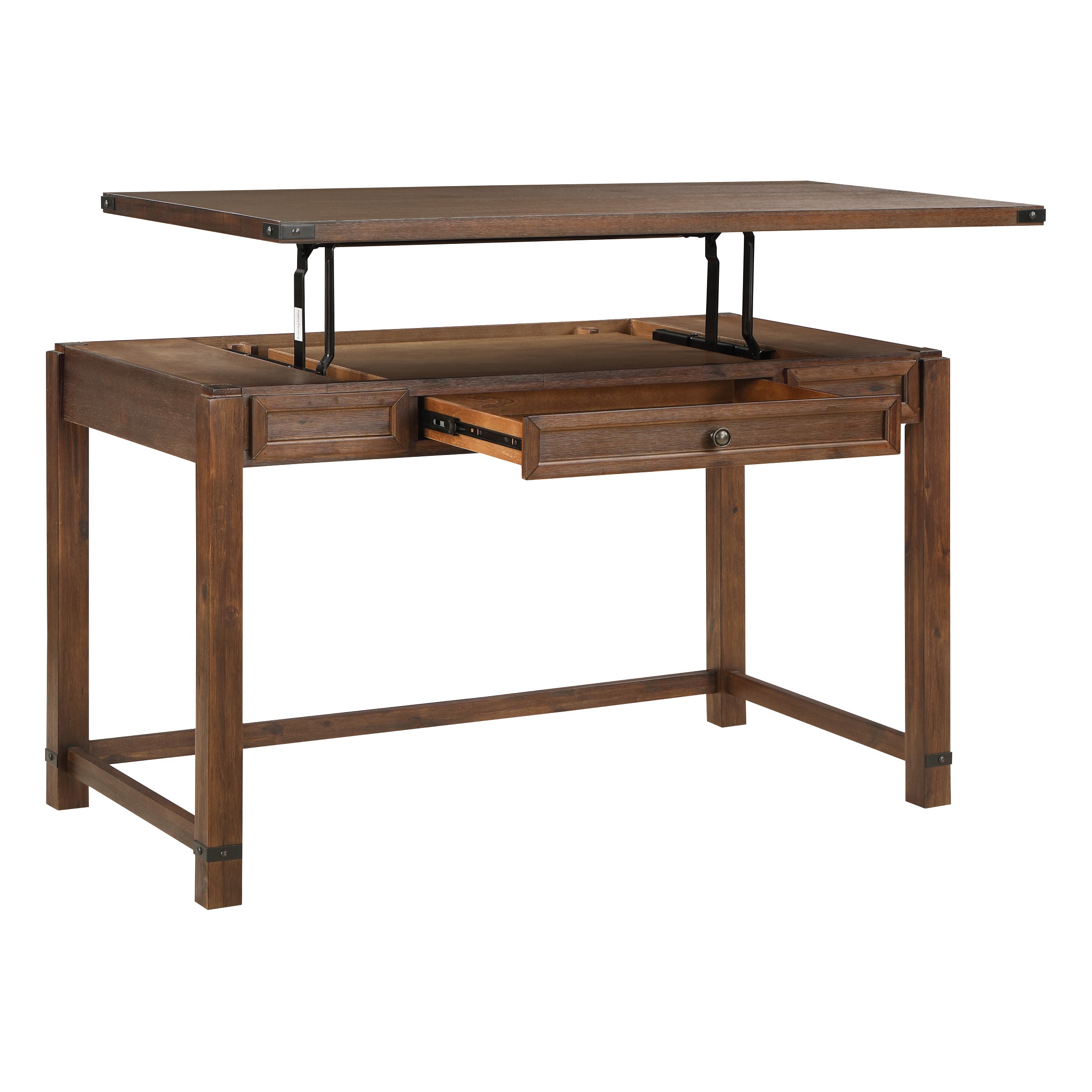 Baton Rouge Lift Desk - Brushed Walnut