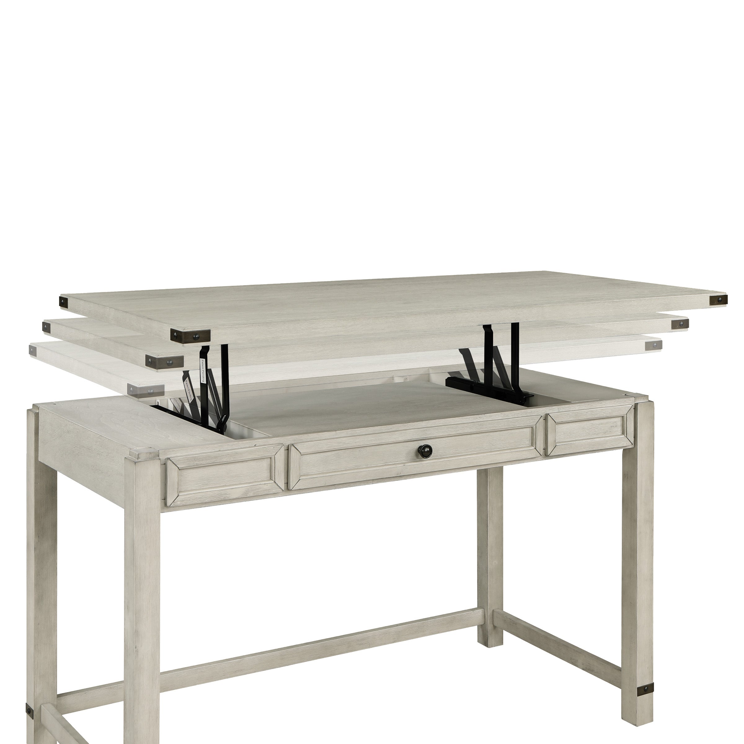 Baton Rouge Lift Desk - Champagne Oak