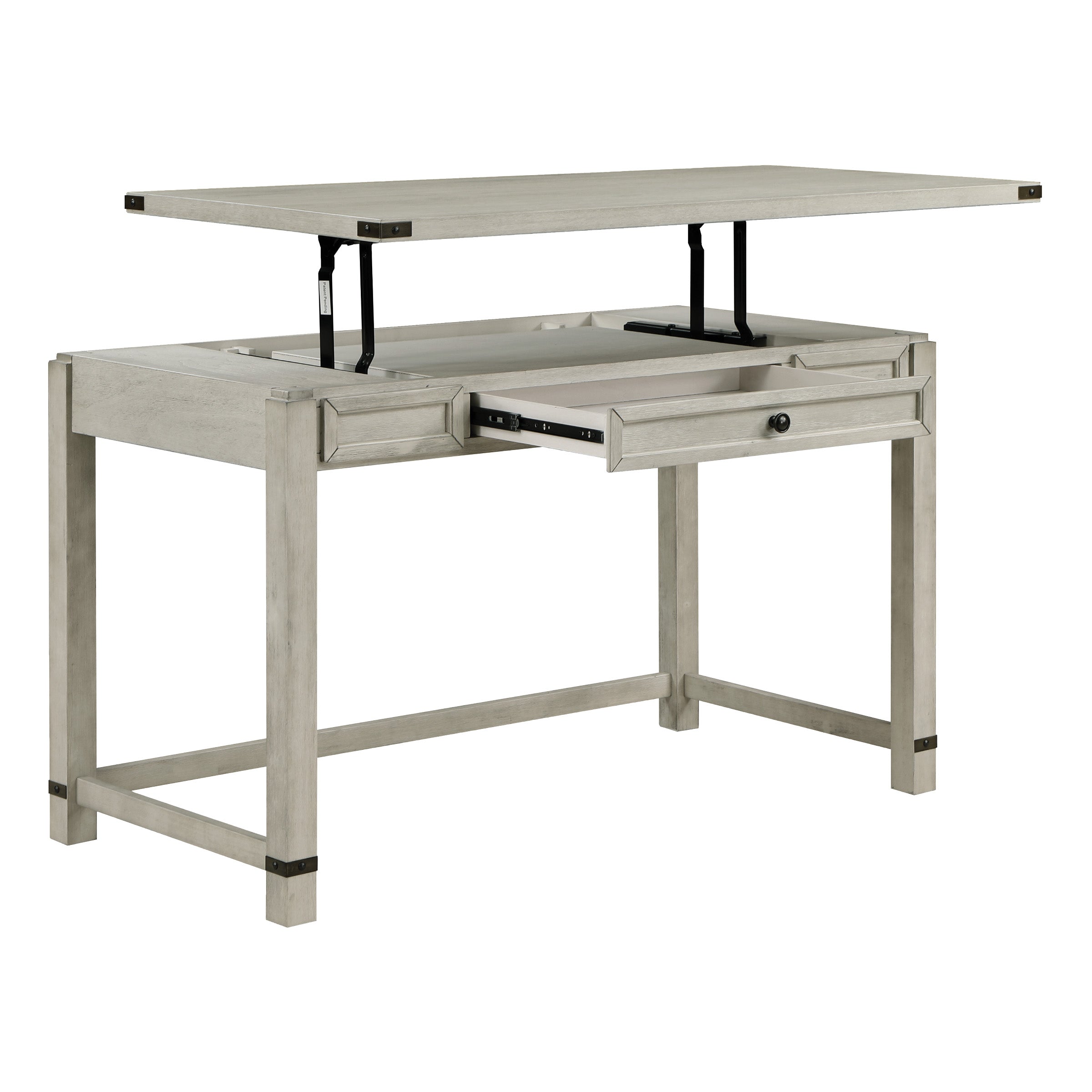 Baton Rouge Lift Desk - Champagne Oak