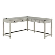 Baton Rouge L-Shaped Lift Desk - Champagne Oak