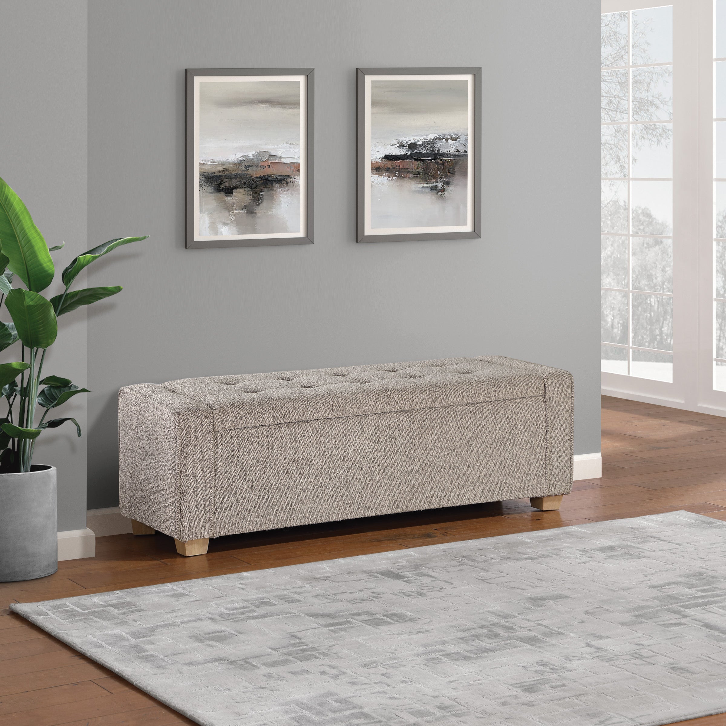 Bethwin Storage Bench - Fog