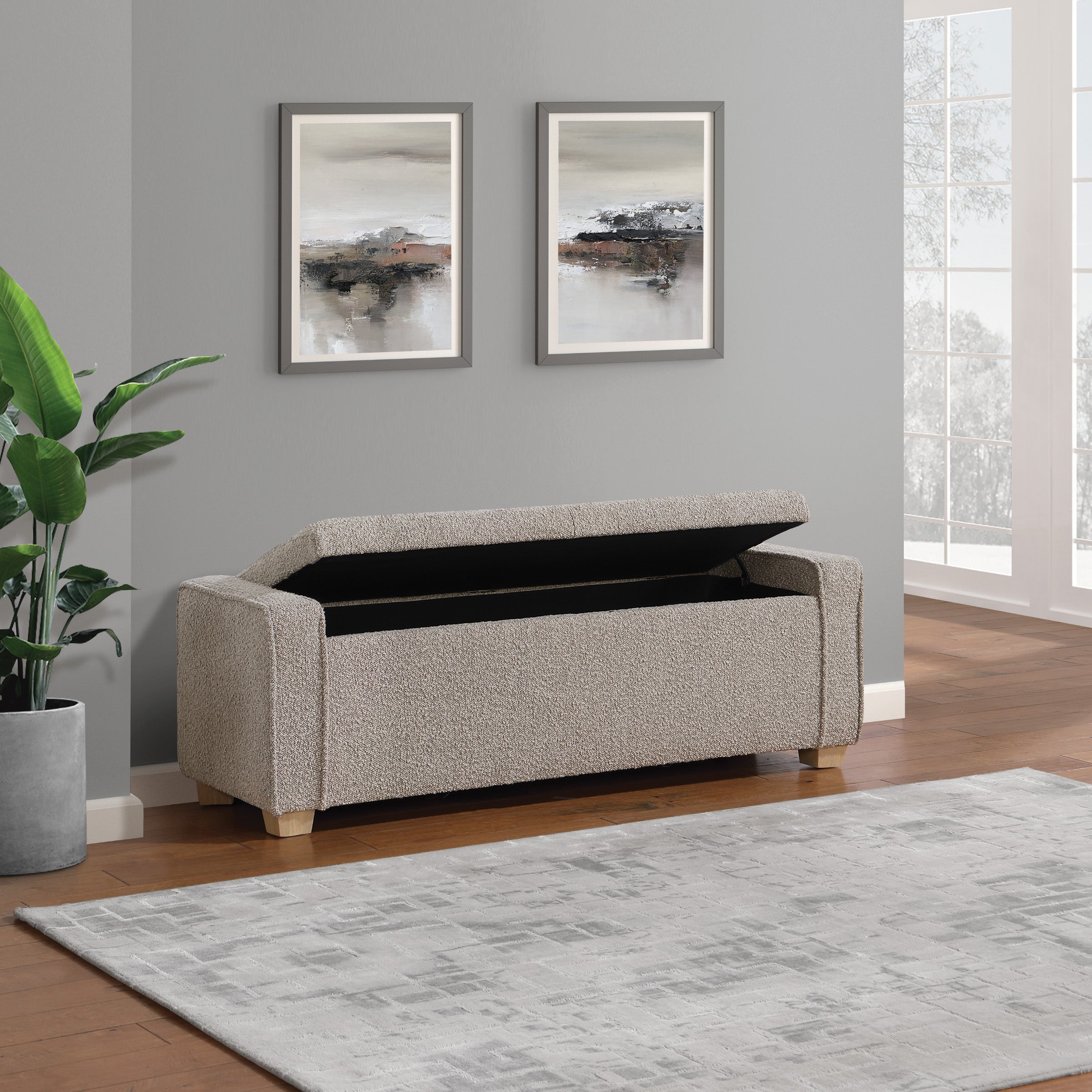 Bethwin Storage Bench - Fog