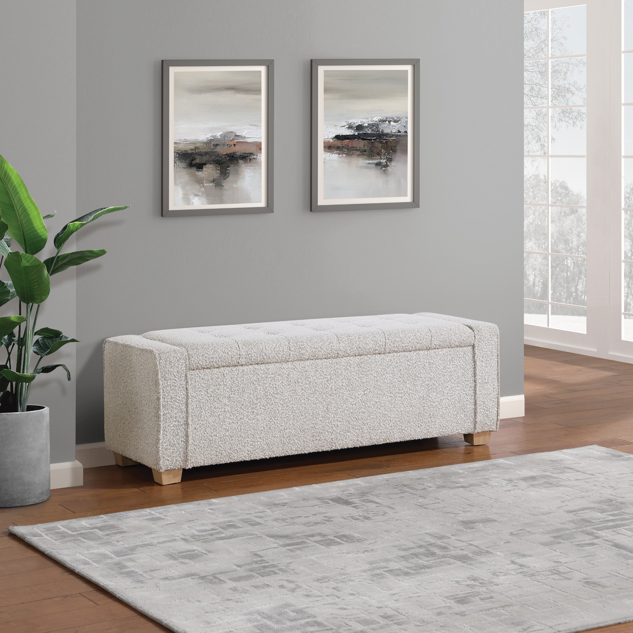 Bethwin Storage Bench - Salt and Pepper