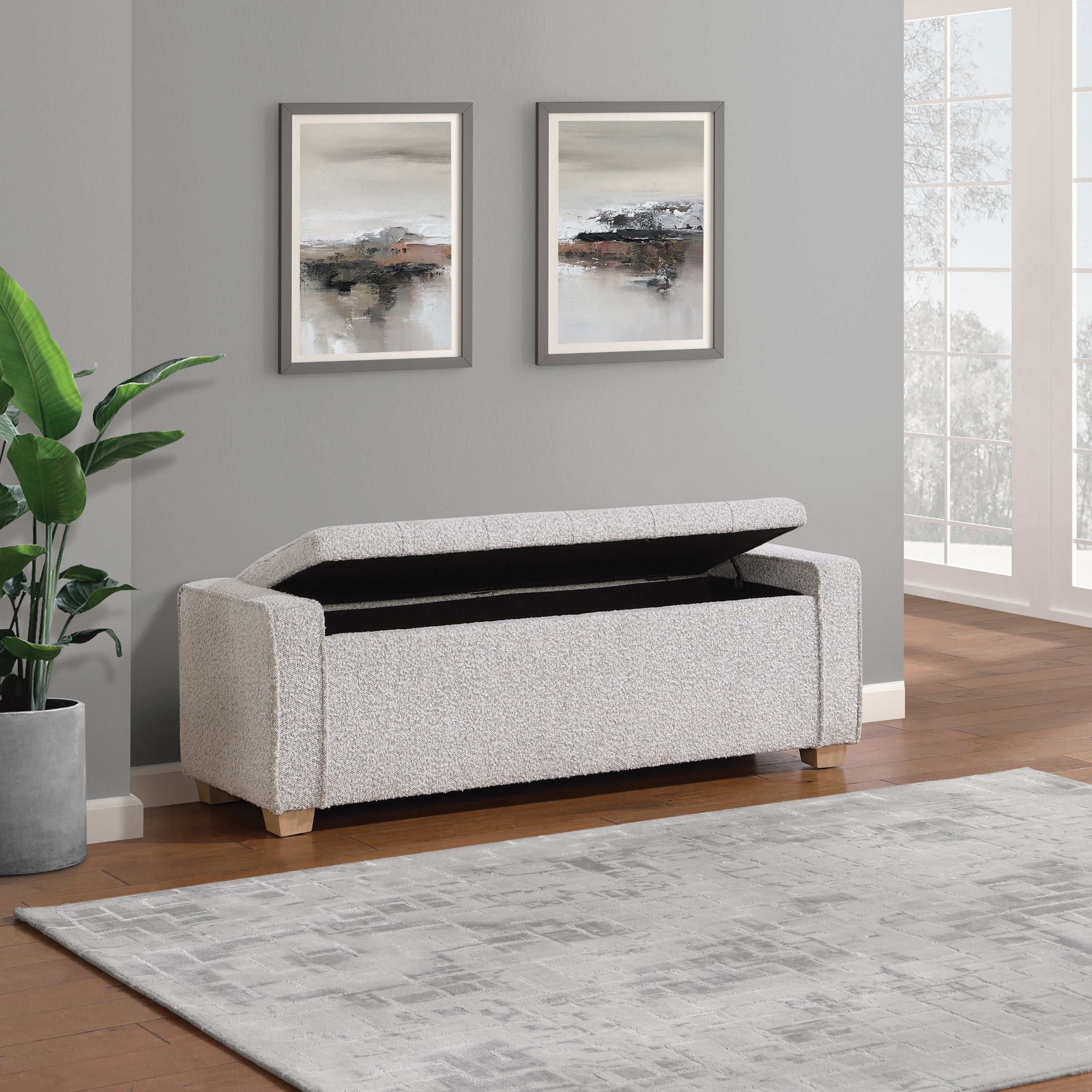 Bethwin Storage Bench - Salt and Pepper
