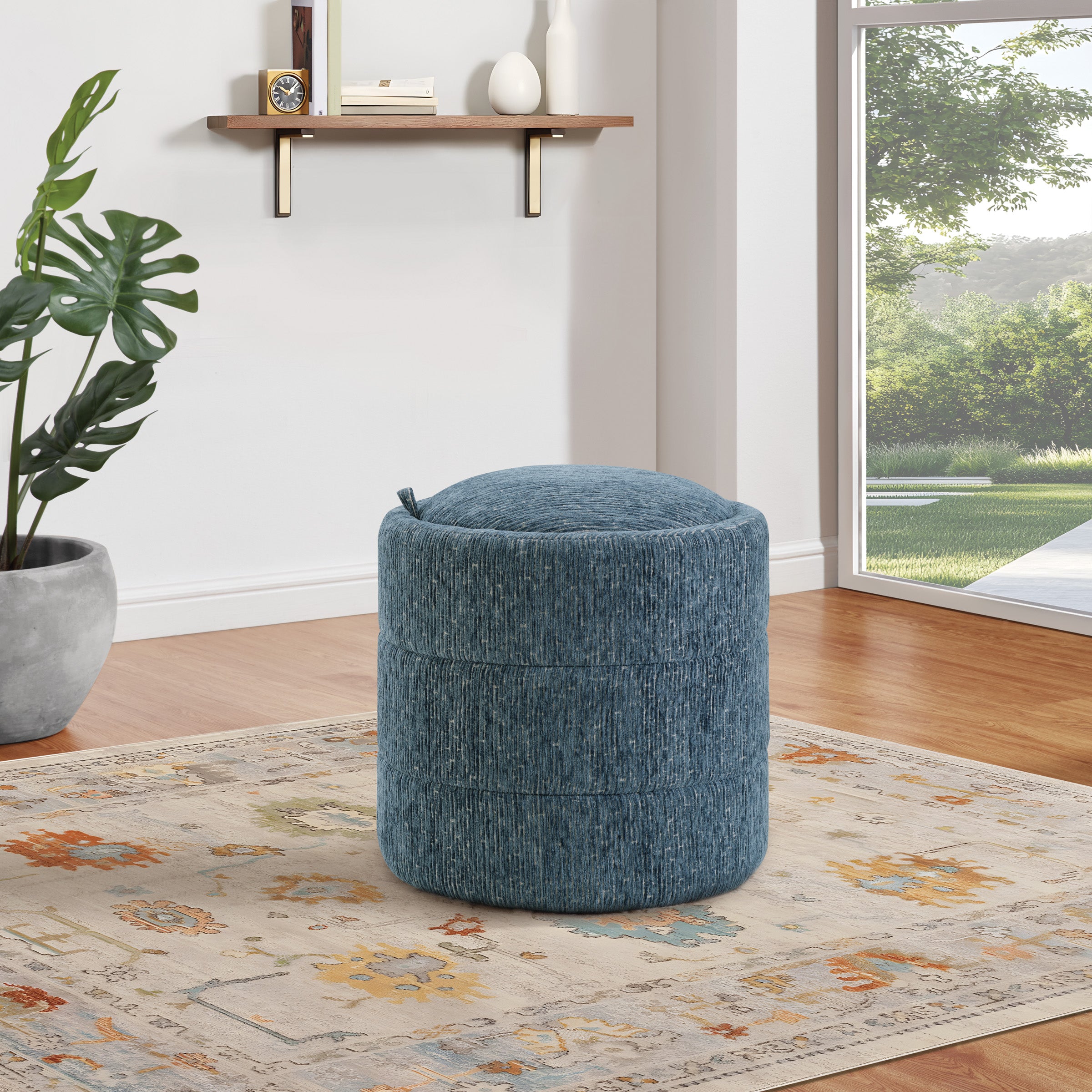 Bartley Storage Ottoman - Atlantic