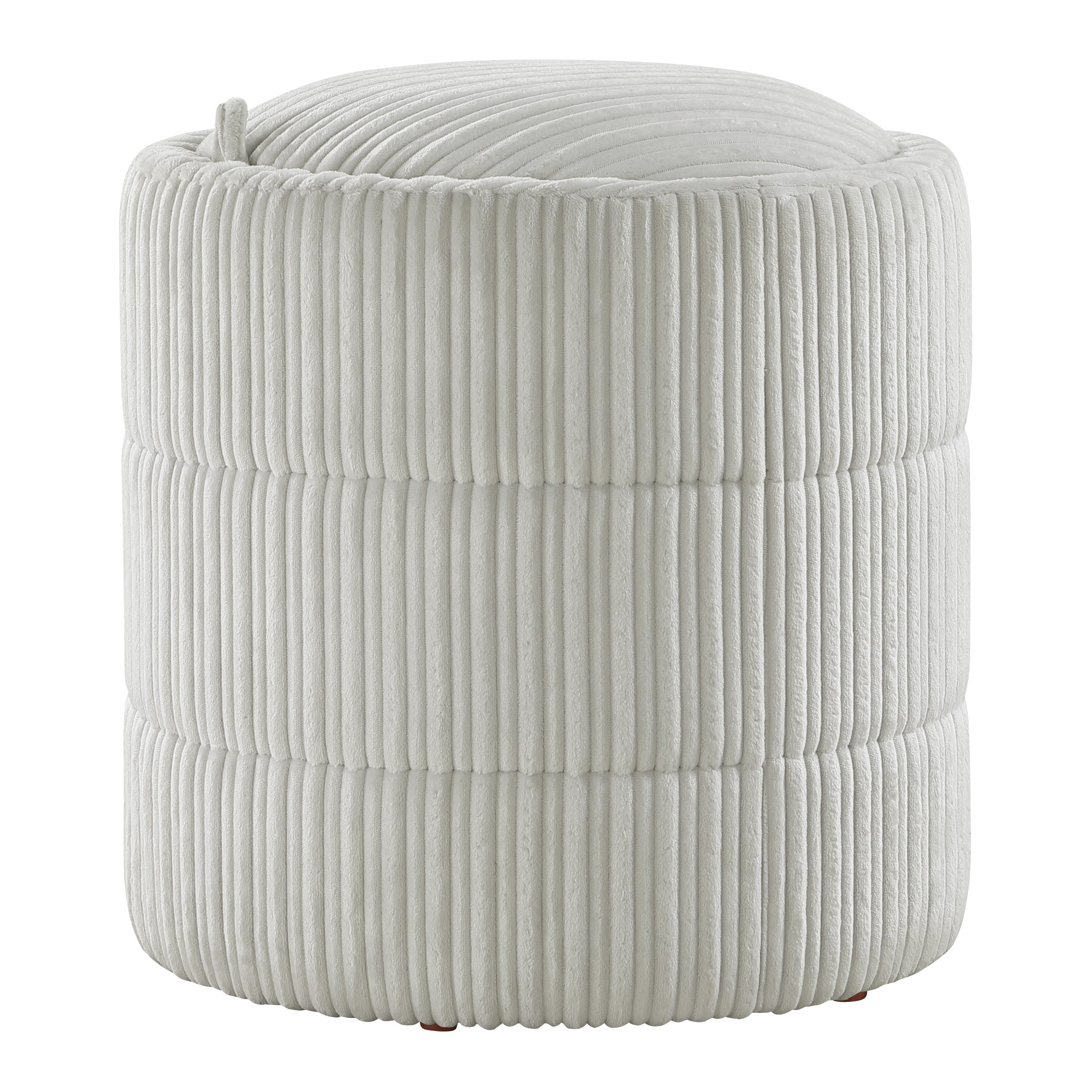Bartley Storage Ottoman - Taupe Cord