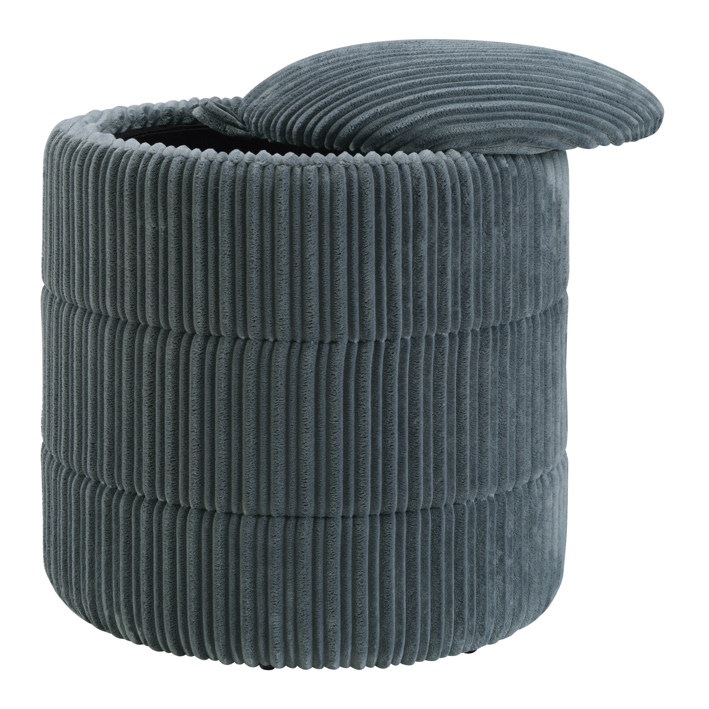 Bartley Storage Ottoman - Slate Cord