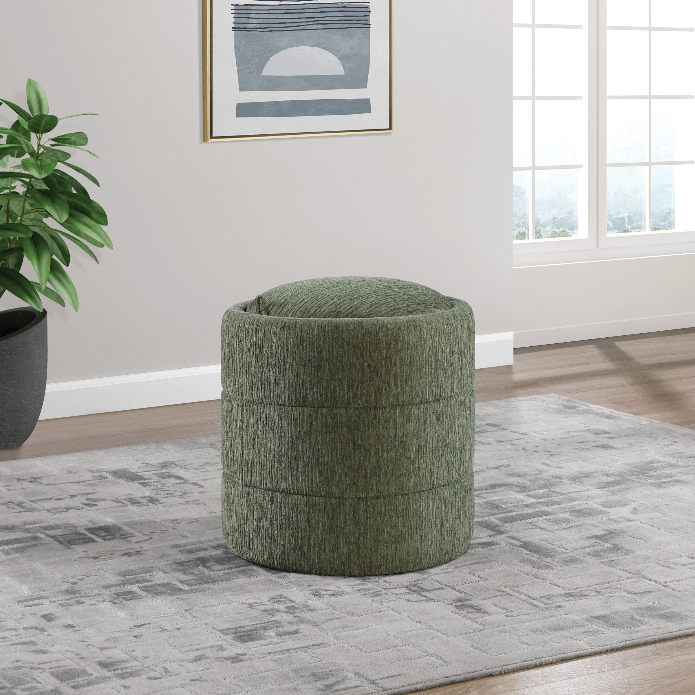Bartley Storage Ottoman - Pine