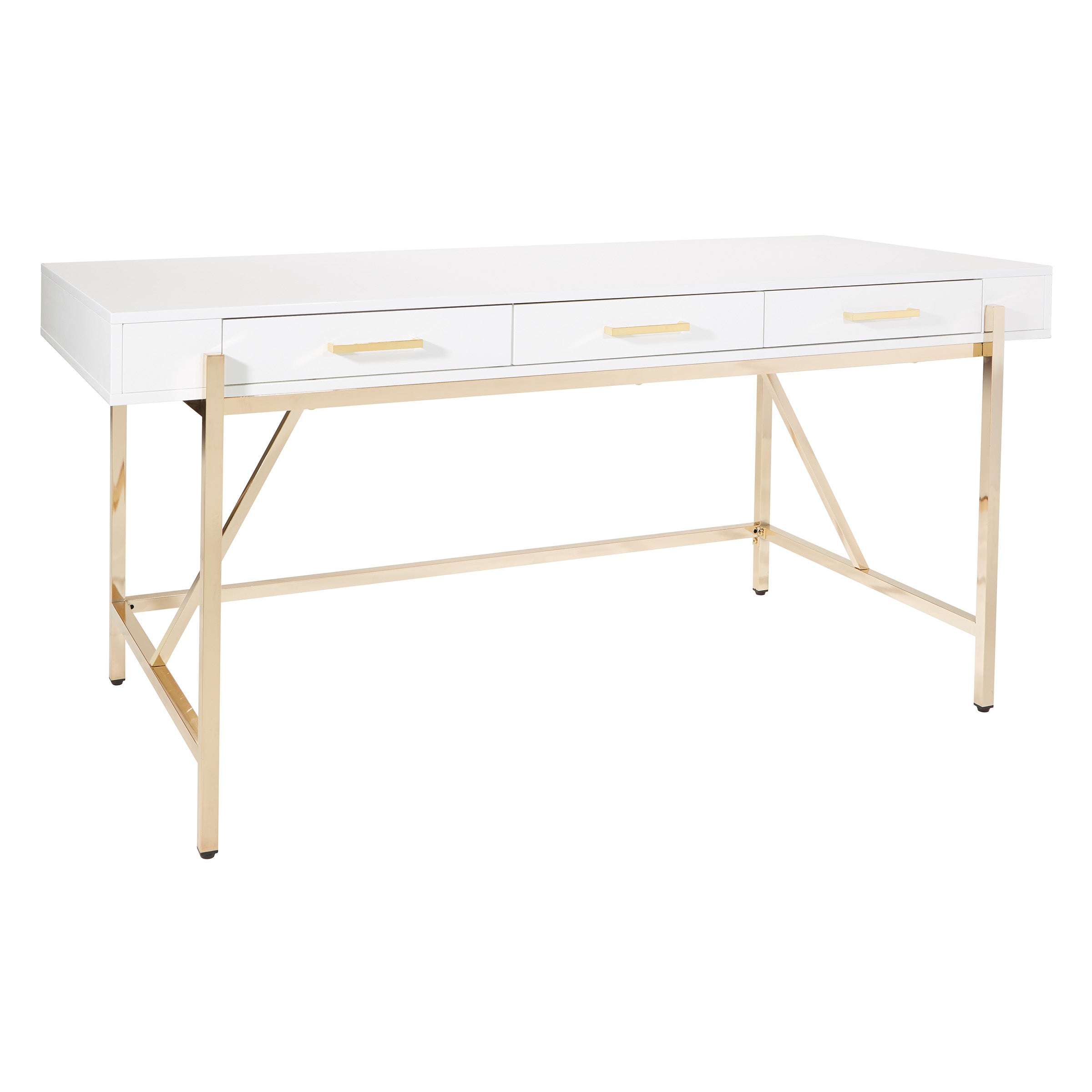 Broadway Desk - White/Gold