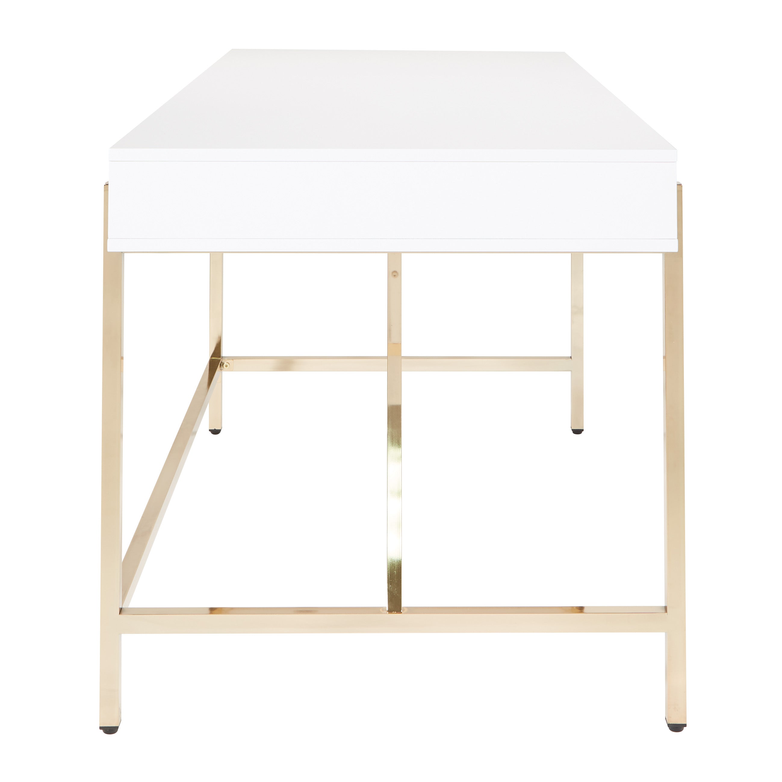 Broadway Desk - White/Gold