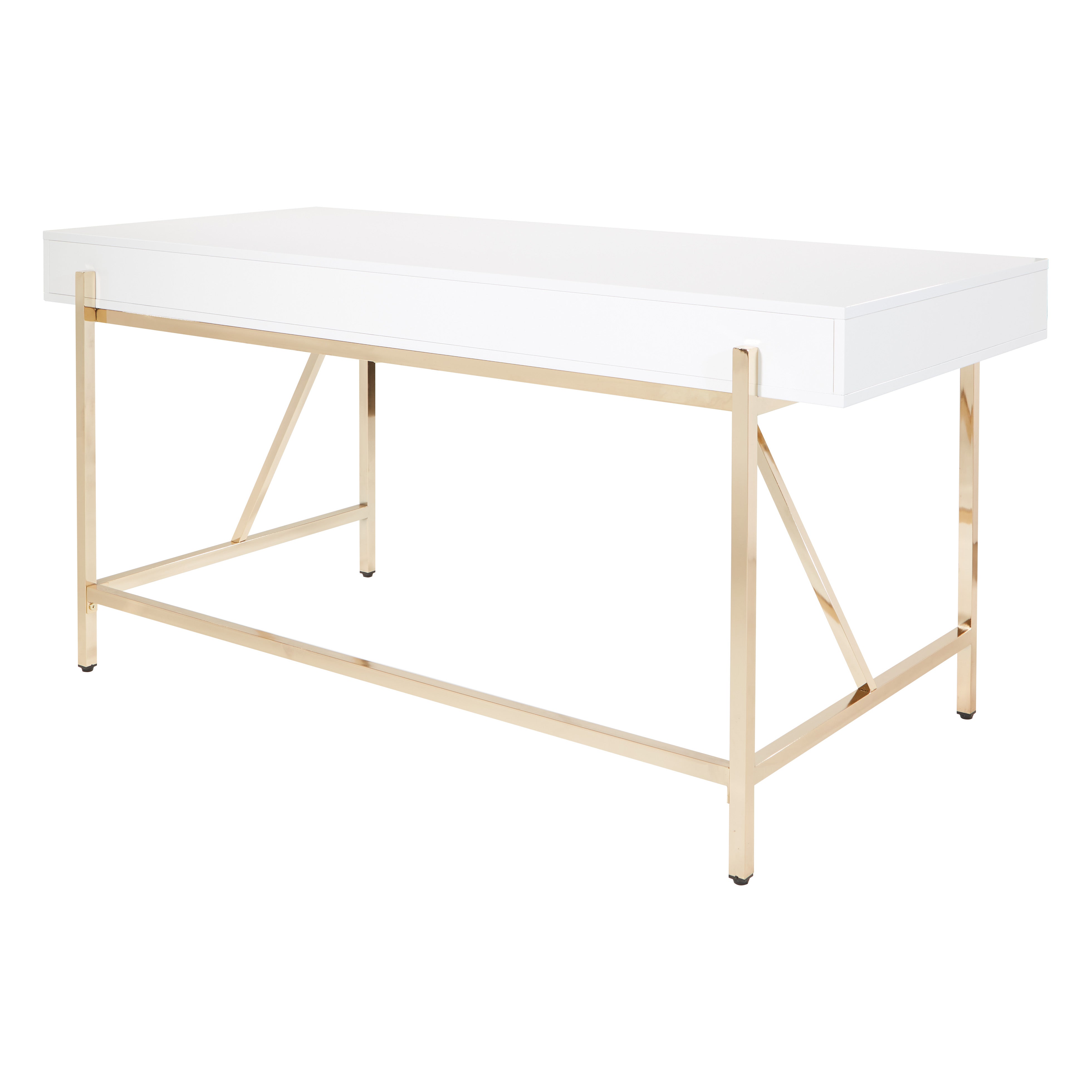 Broadway Desk - White/Gold