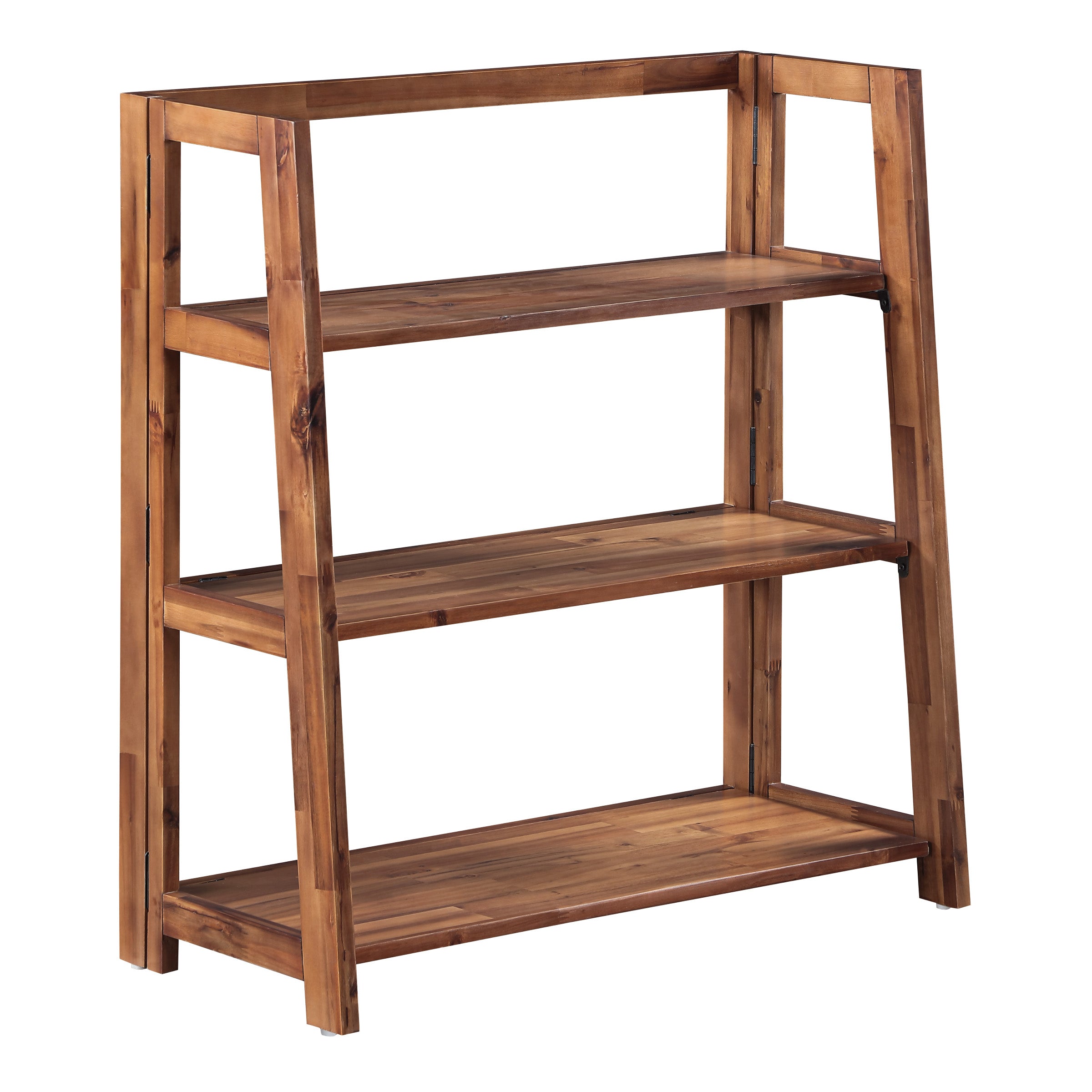 Bayfront 3-Shelf Folding Bookcase in Bayfront Acacia Wood Finish