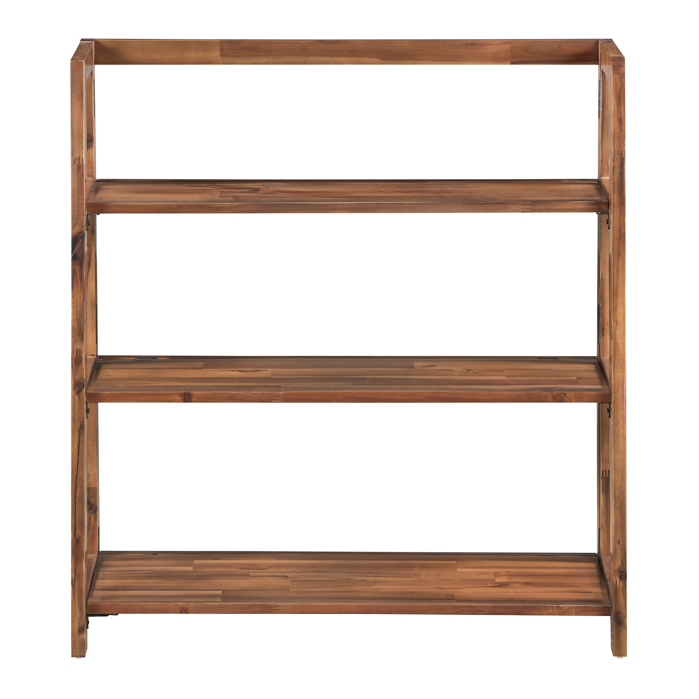 Bayfront 3-Shelf Folding Bookcase in Bayfront Acacia Wood Finish