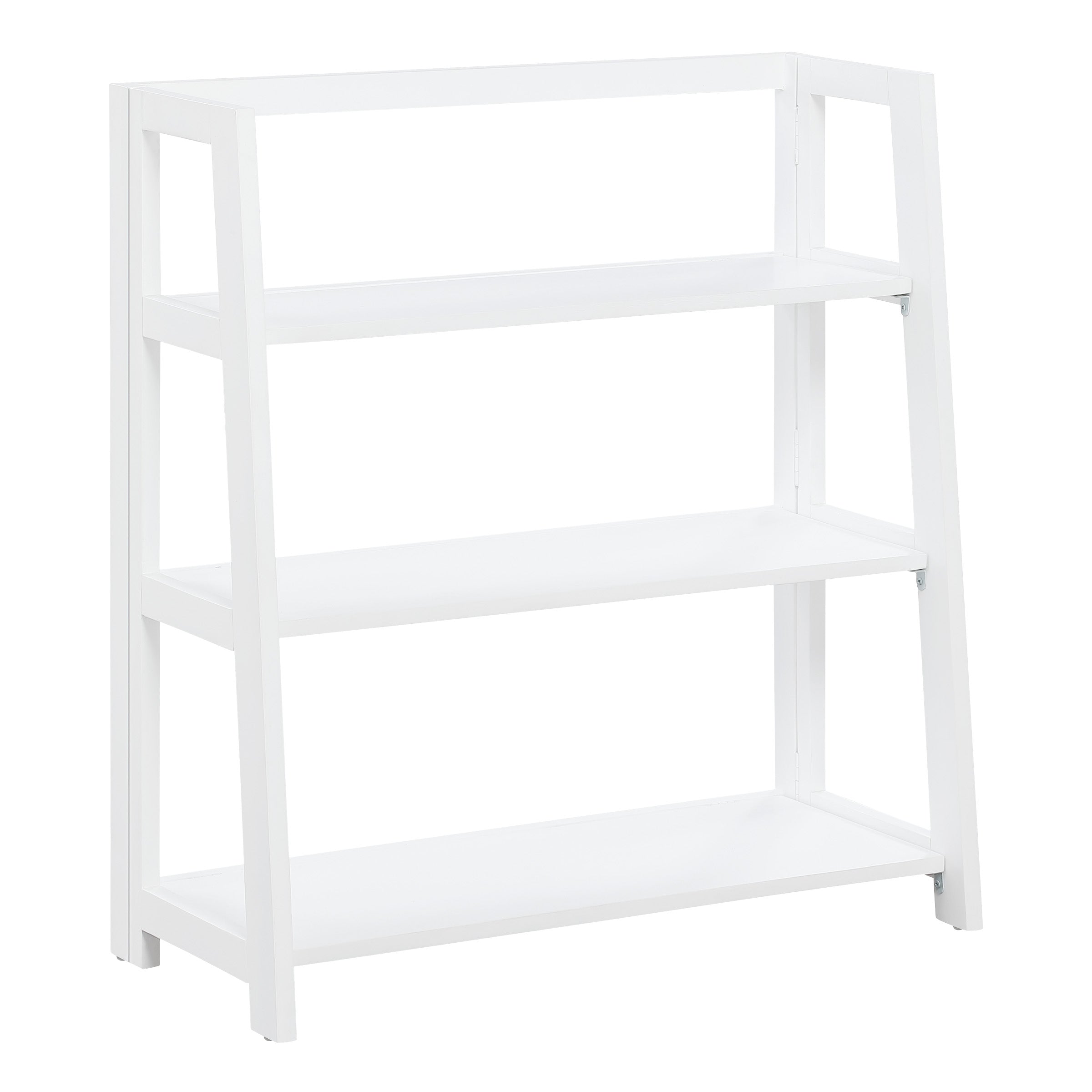 Bayfront 3-Shelf Folding Bookcase in Willow White Finish