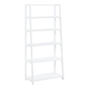 Bayfront 5-Self Folding Bookcase in Willow White Wood Finish