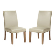 Bryden Dining Chair 2 Pack in Pigeon Fabric with Medium Oak Legs