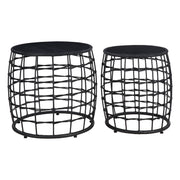 Cambria Drum Nesting Tables 2 Piece - Black