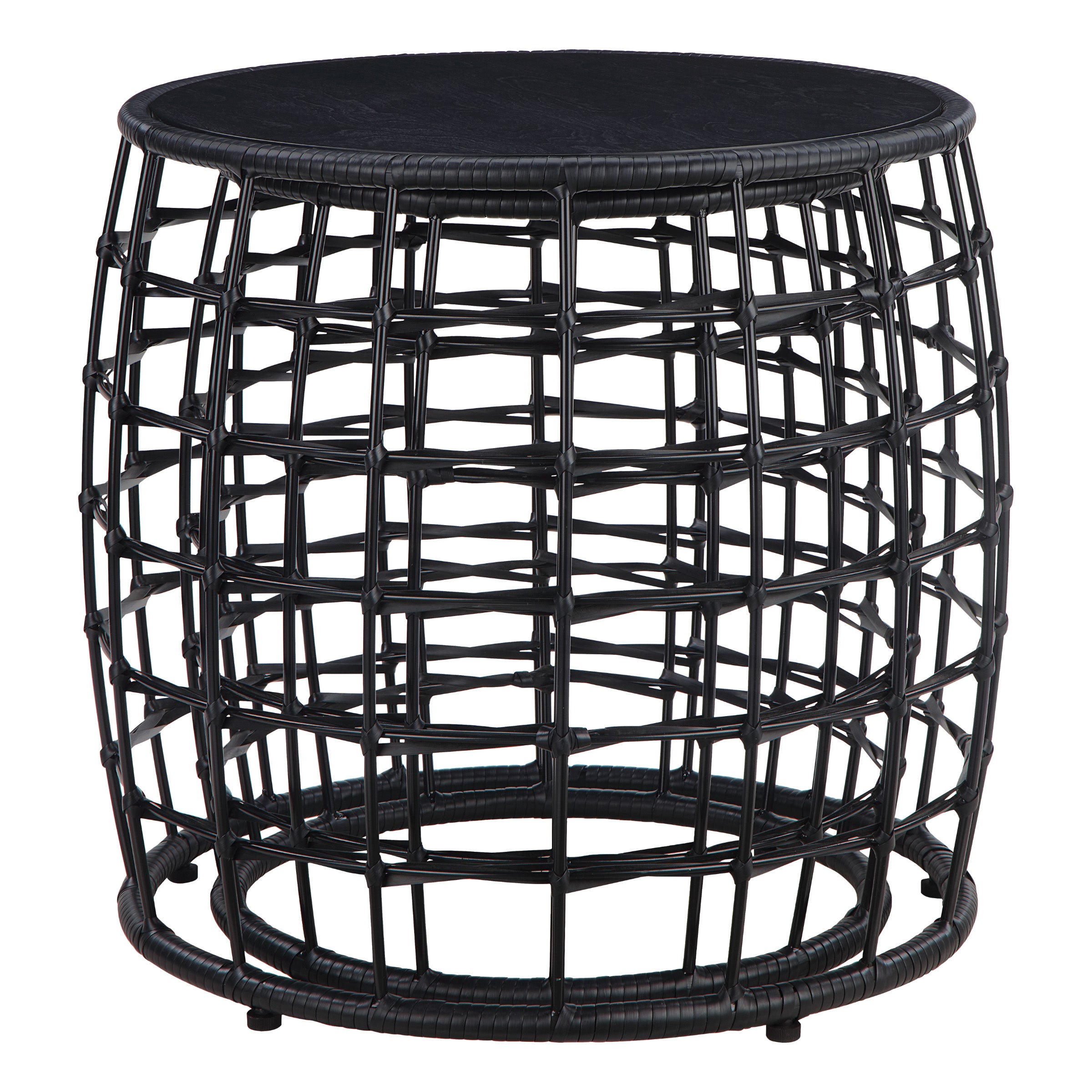 Cambria Drum Nesting Tables 2 Piece - Black
