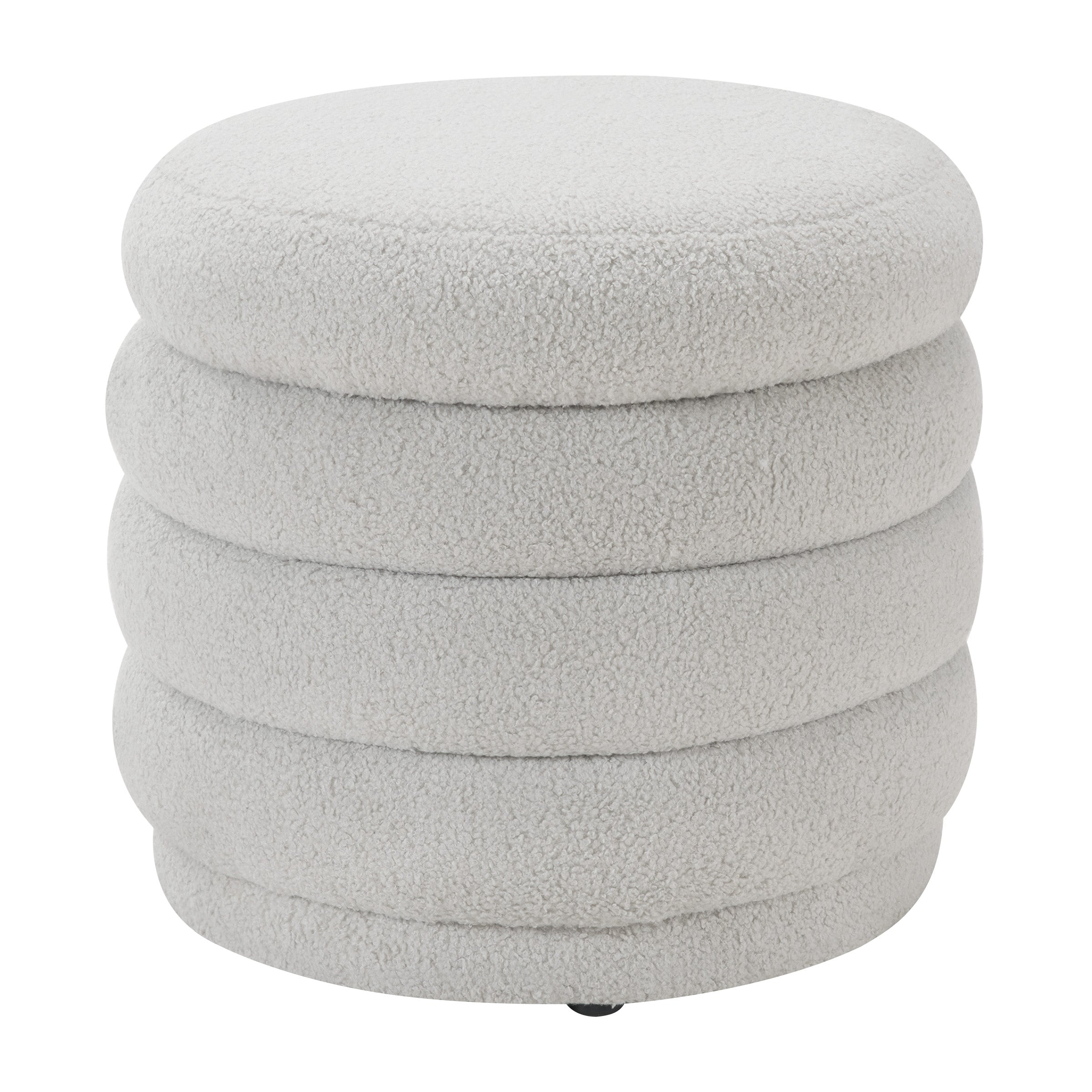 Cecil Storage Ottoman - Fog