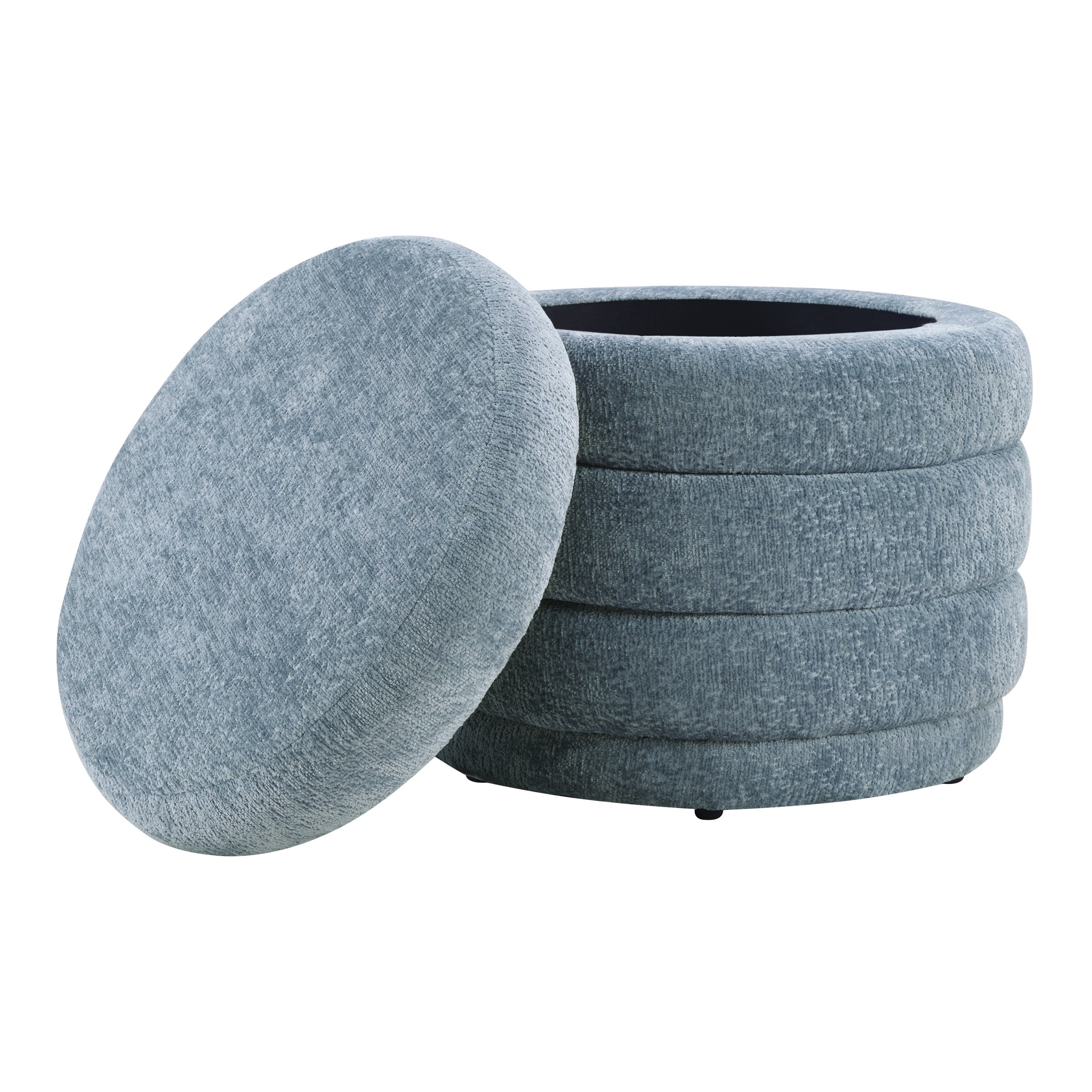 Cecil Storage Ottoman - Sky