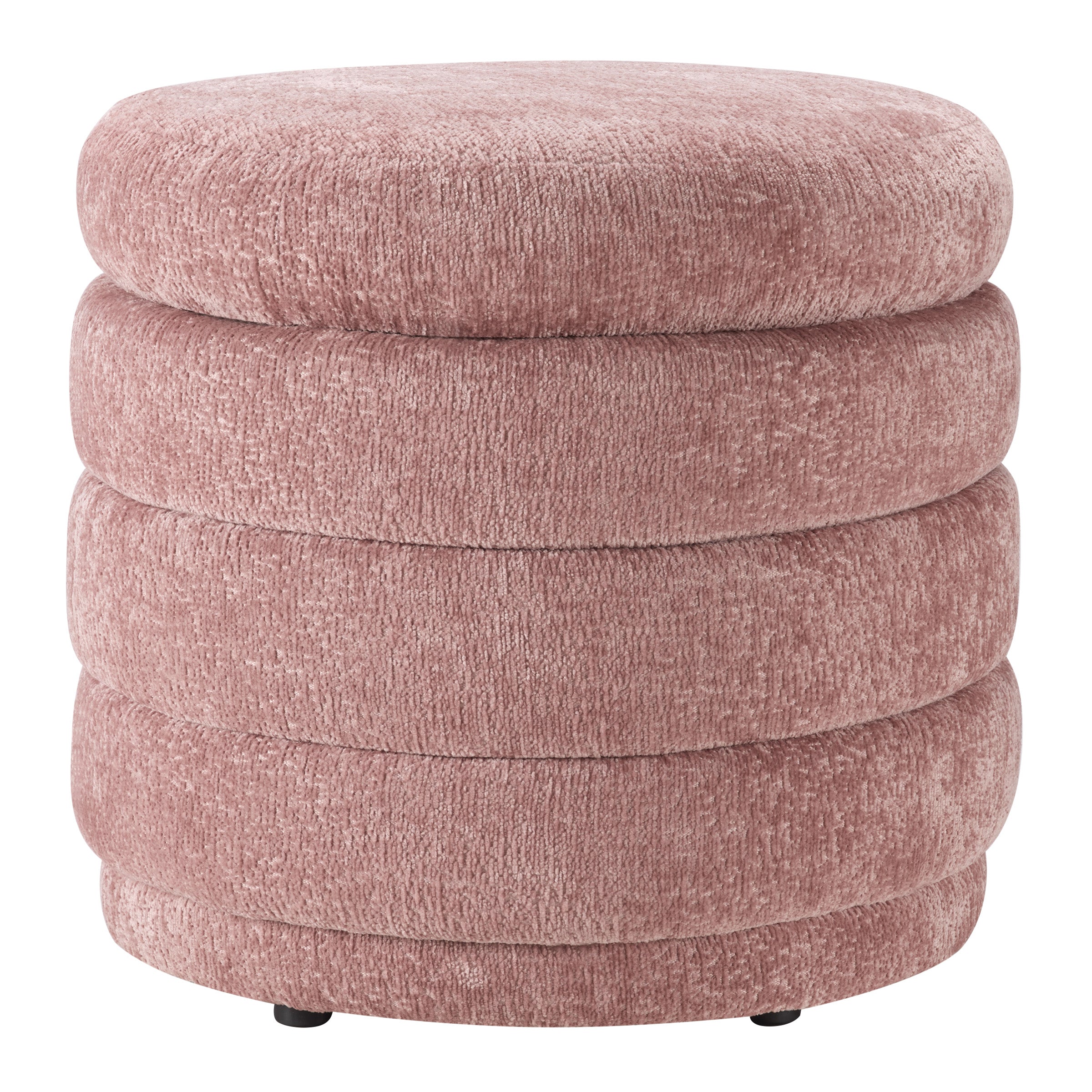 Cecil Storage Ottoman - Rose