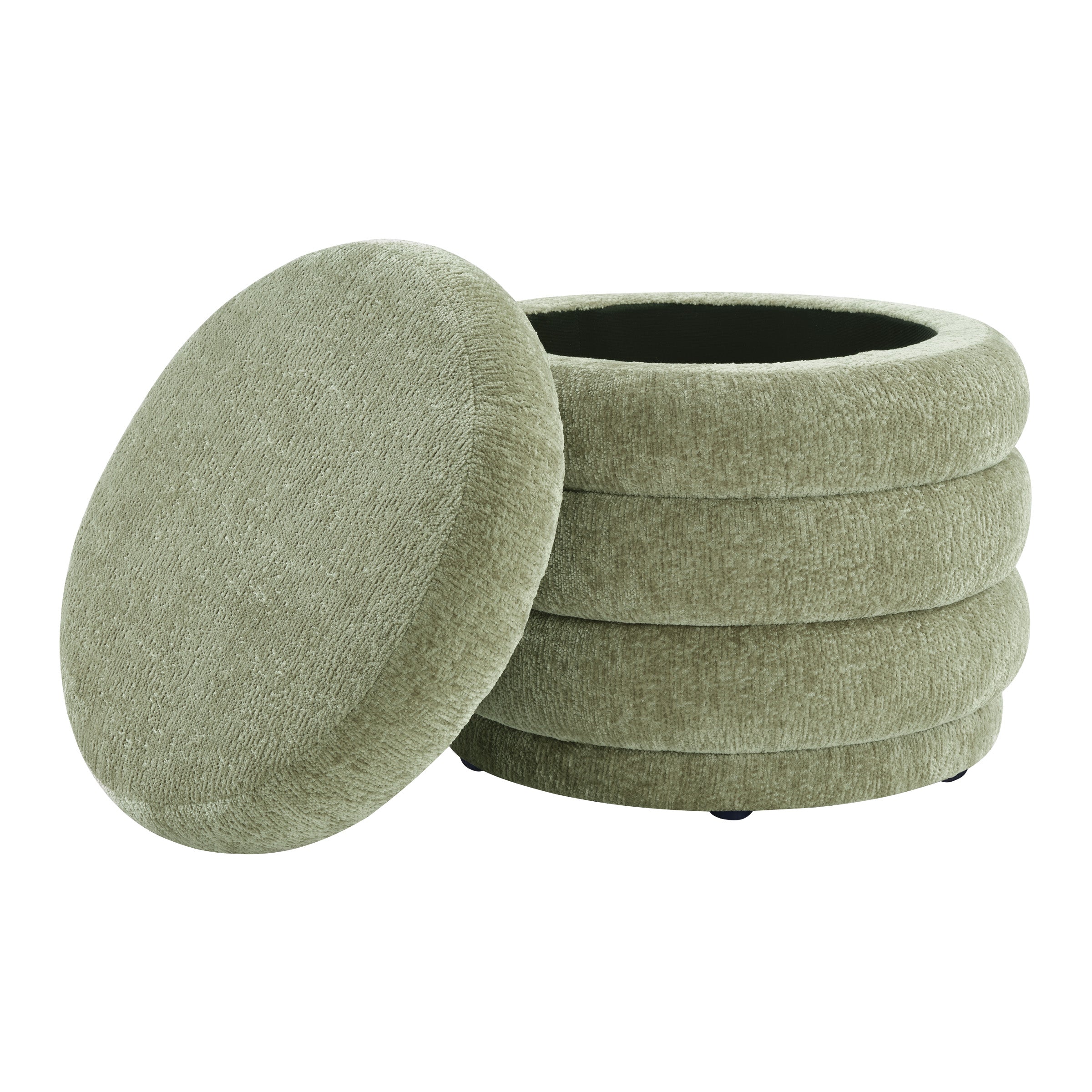 Cecil Storage Ottoman - Spring Green