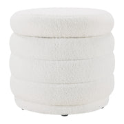 Cecil Storage Ottoman - Ivory