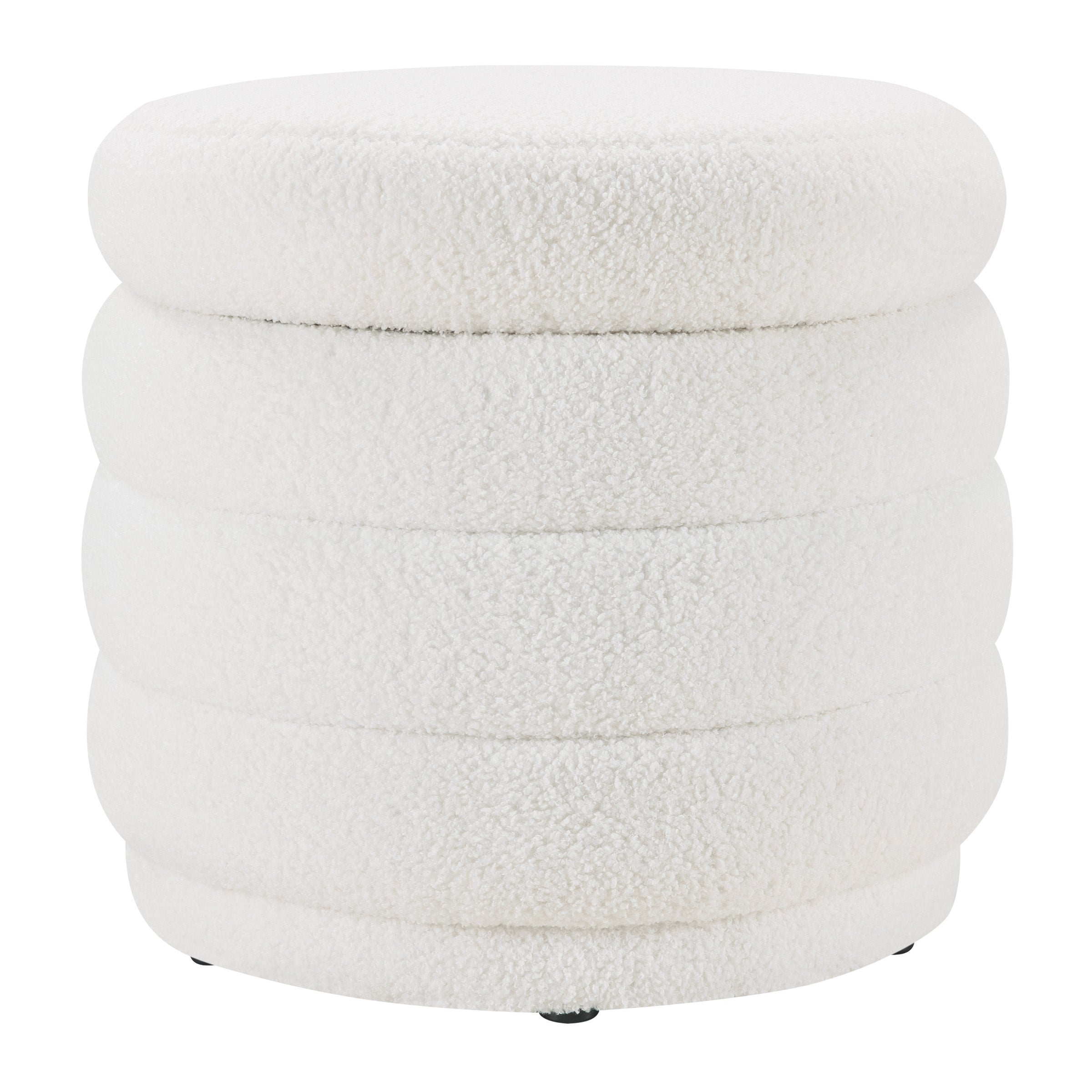 Cecil Storage Ottoman - Ivory