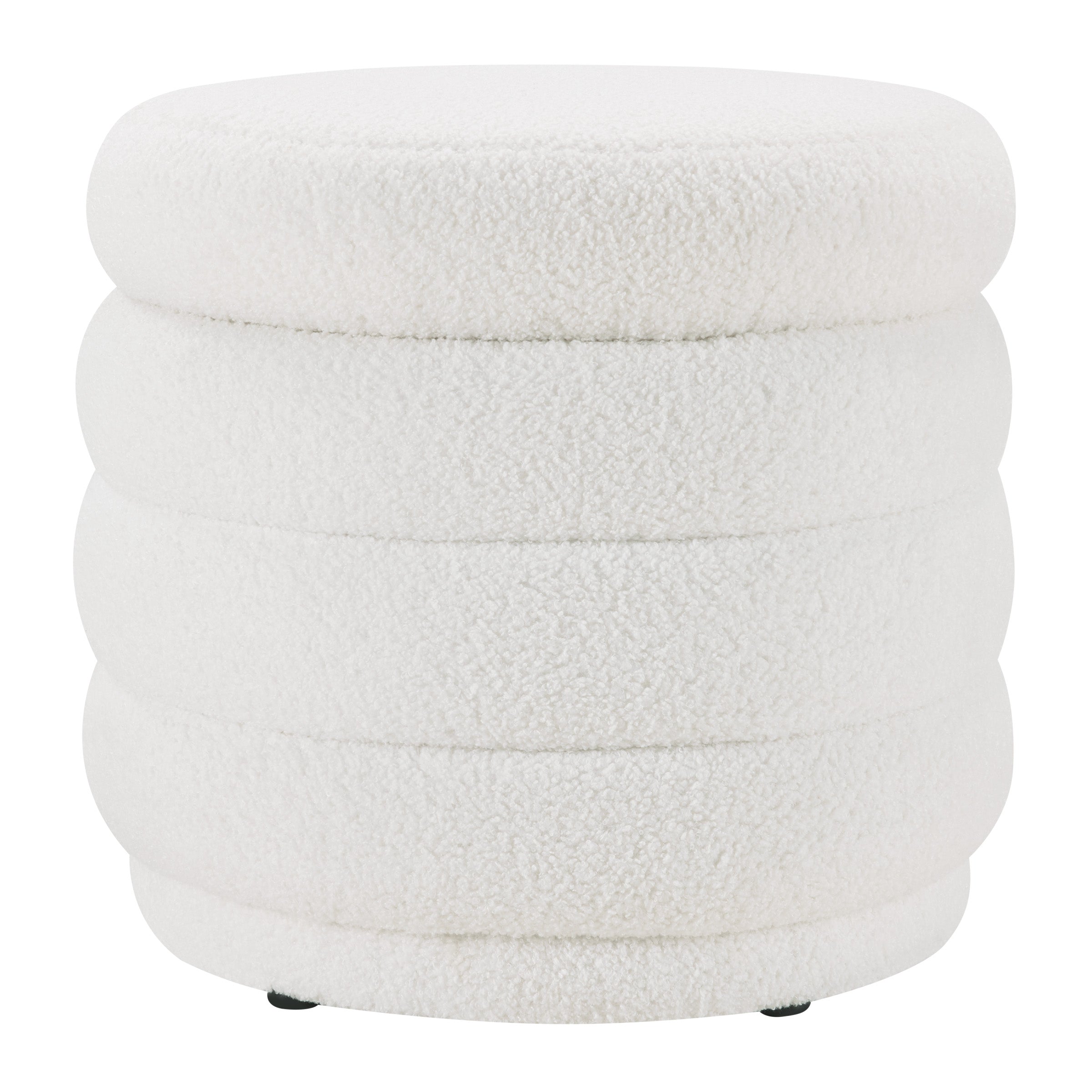 Cecil Storage Ottoman - Ivory