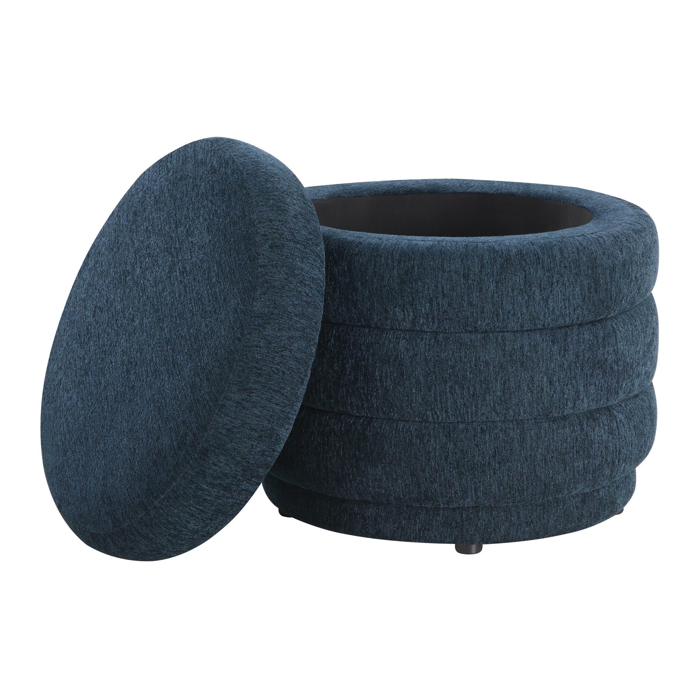 Cecil Storage Ottoman - Indigo