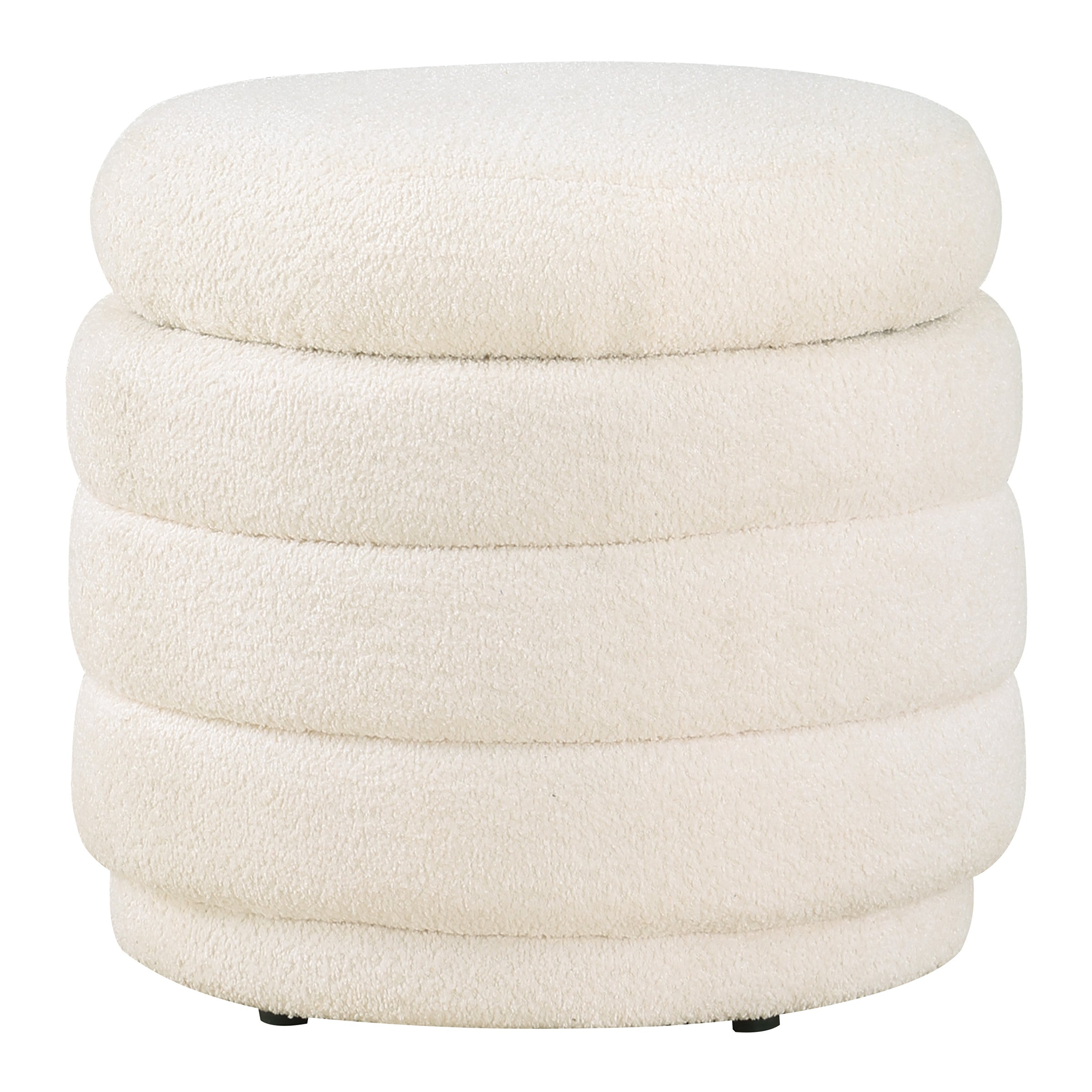Cecil Storage Ottoman - Snow