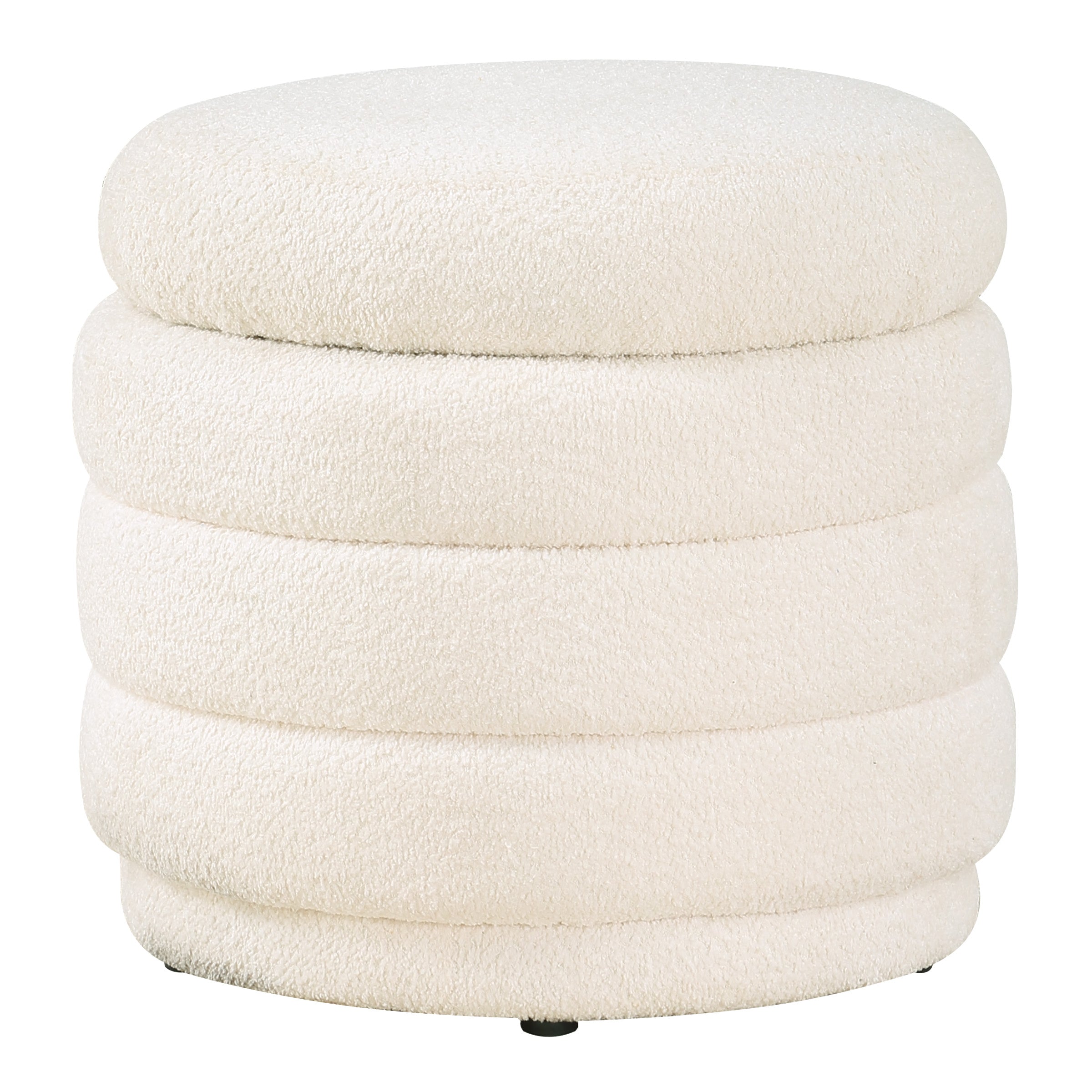 Cecil Storage Ottoman - Snow