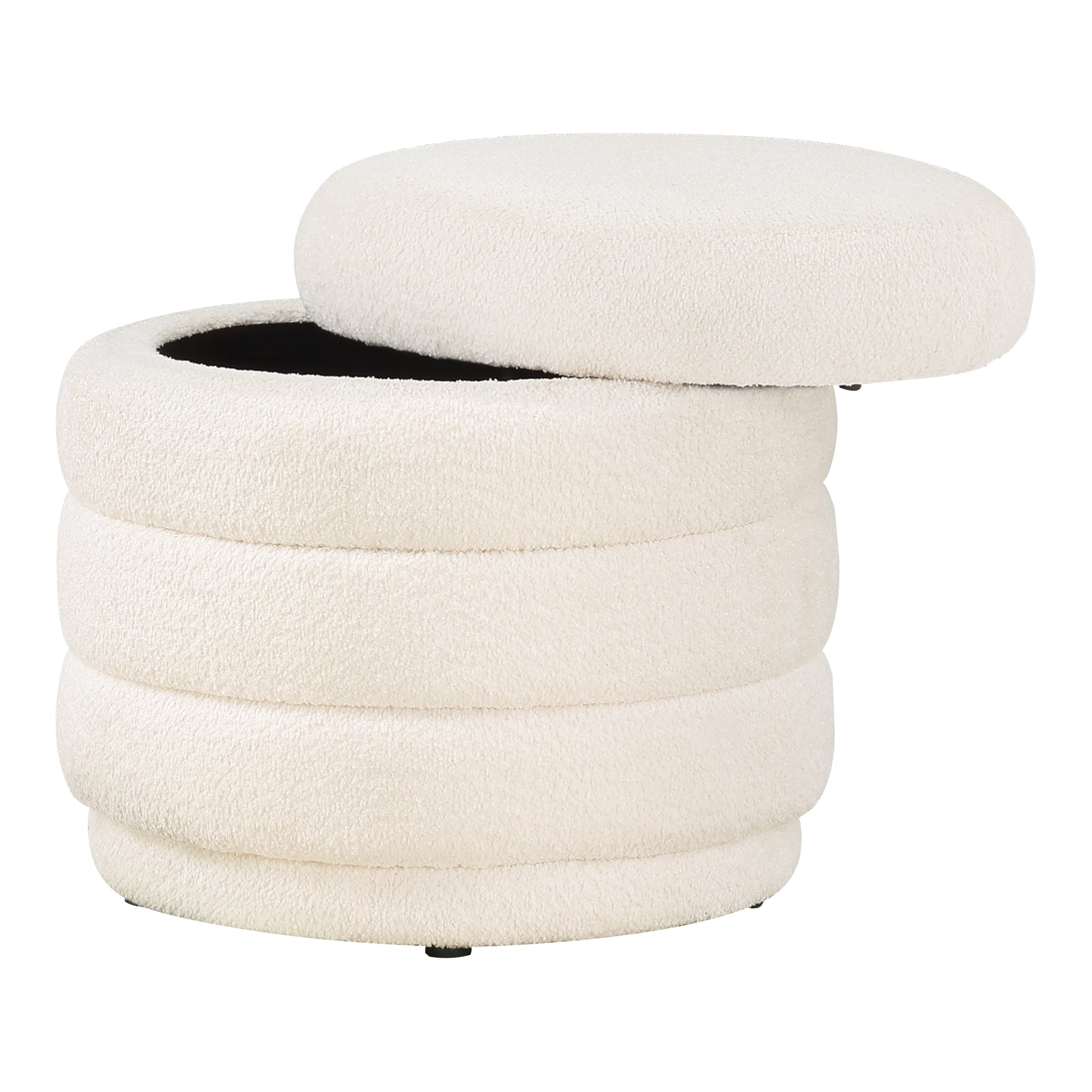 Cecil Storage Ottoman - Snow