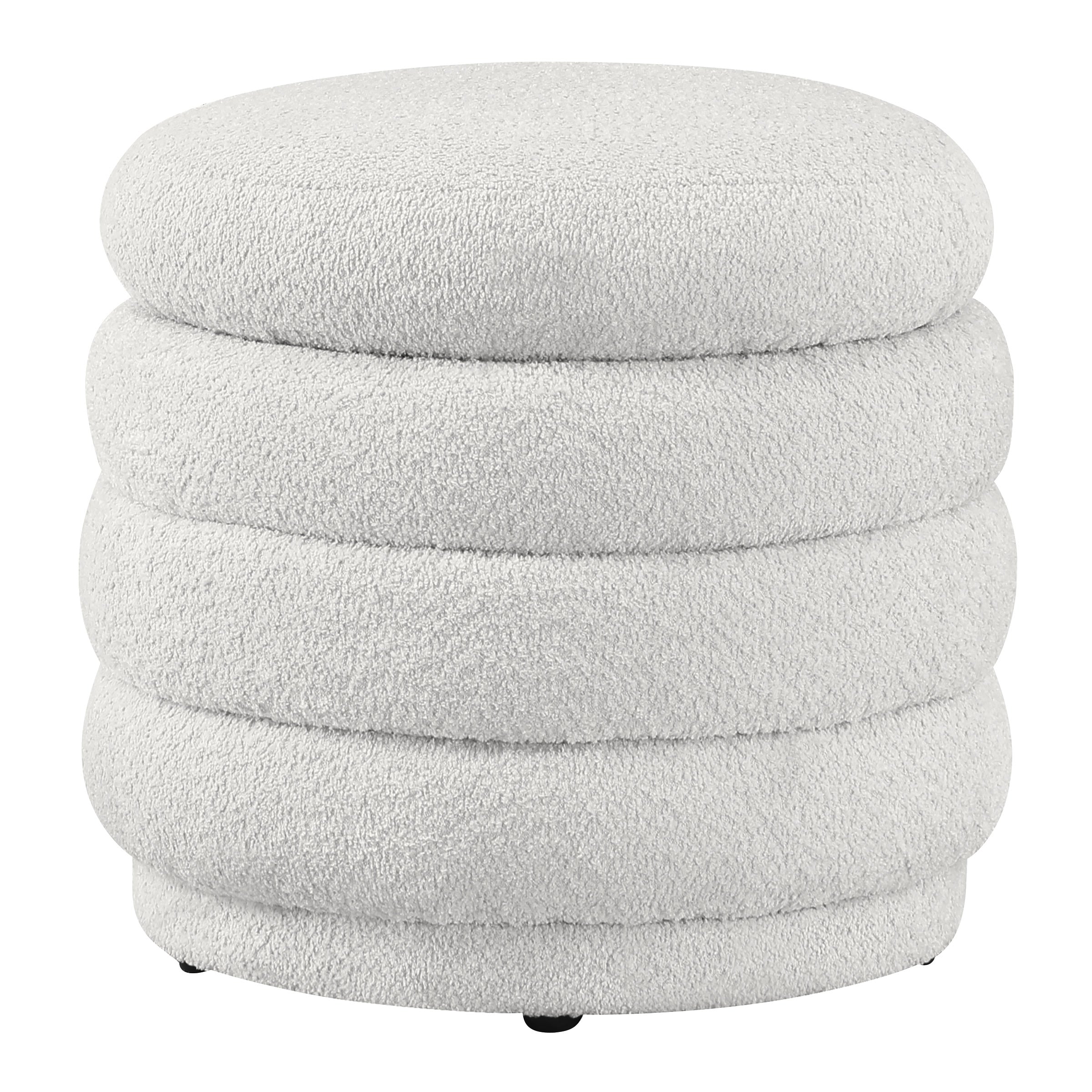 Cecil Storage Ottoman - Parchment