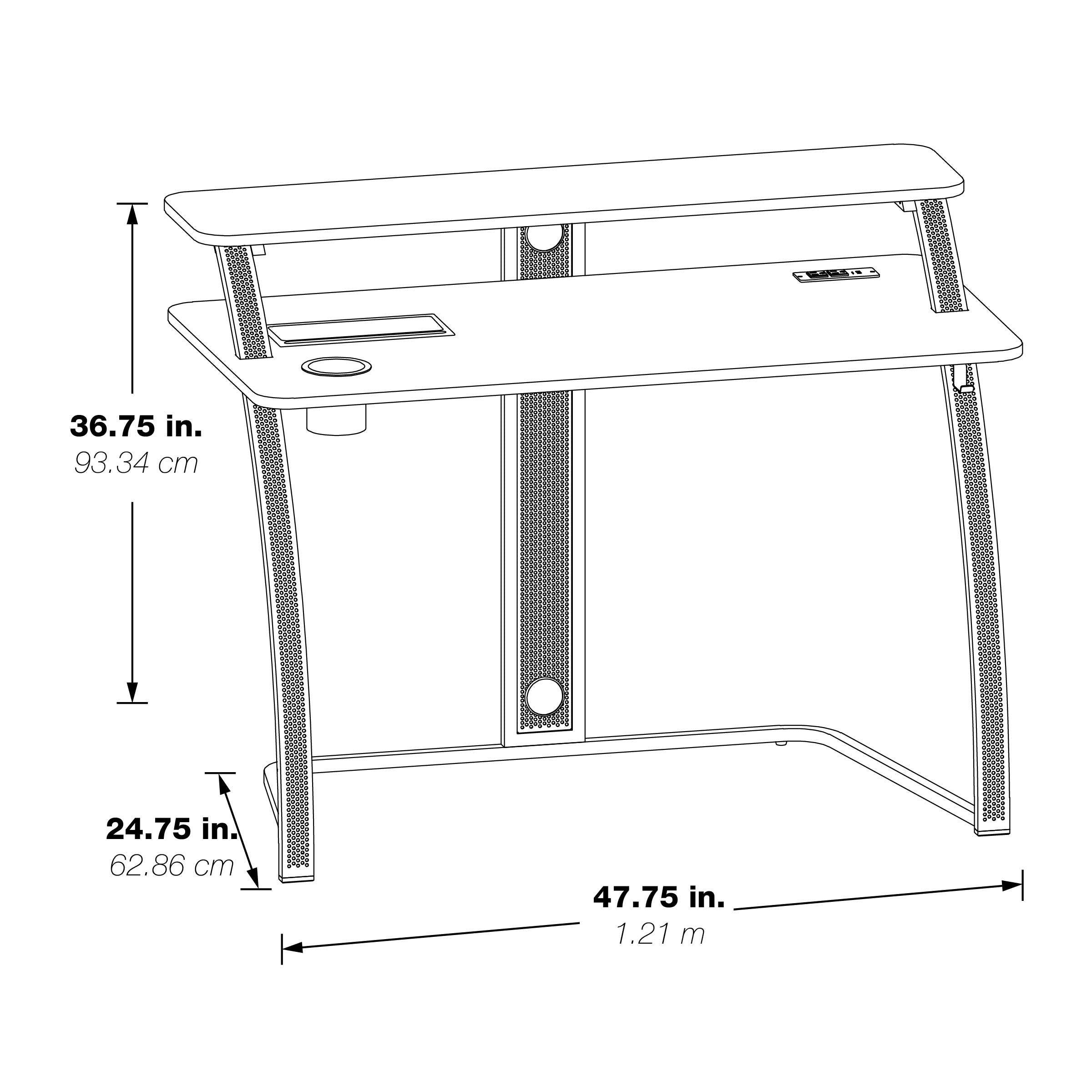 Code30 Battlestation Gaming Desk - White/ Carbon