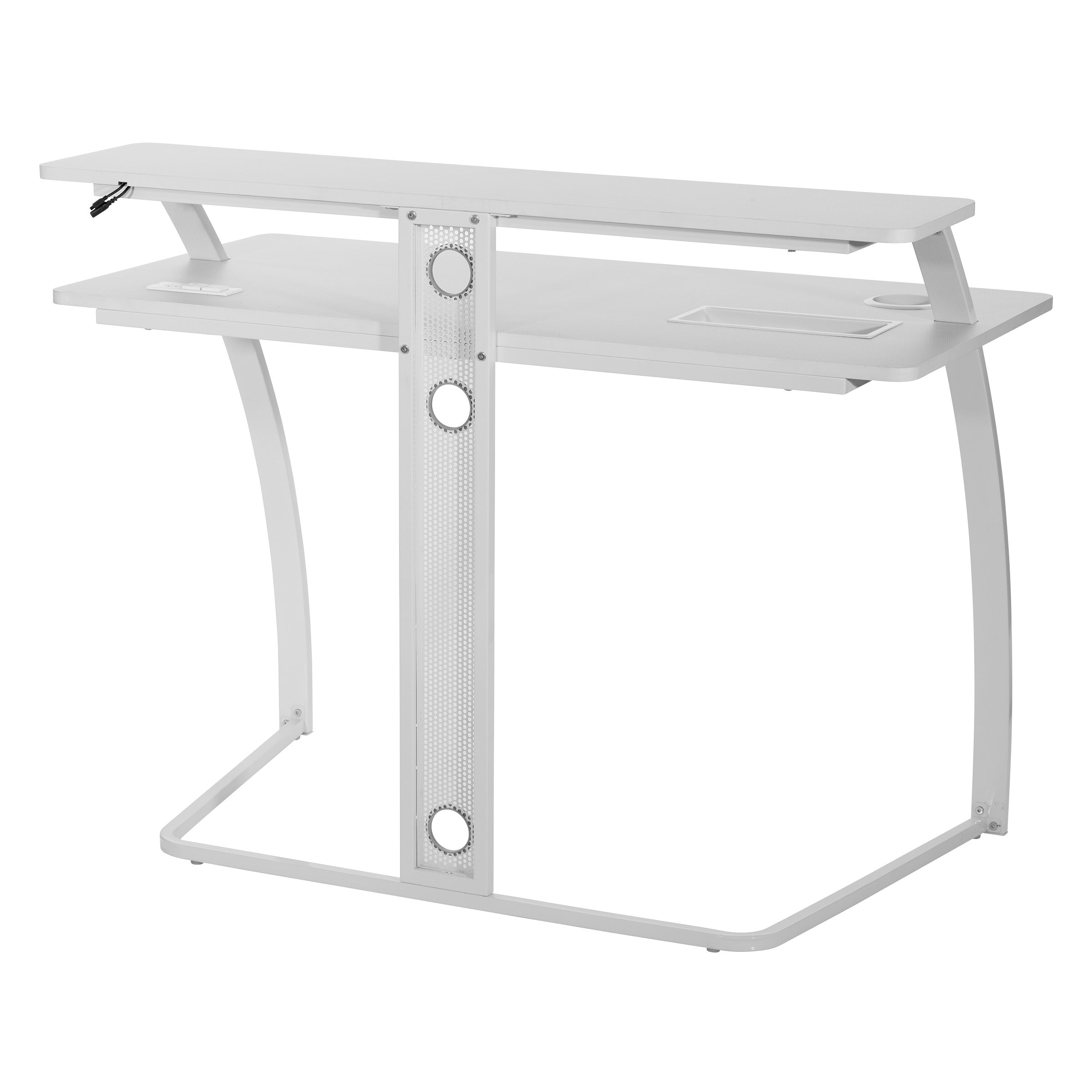 Code30 Battlestation Gaming Desk - White/ Carbon