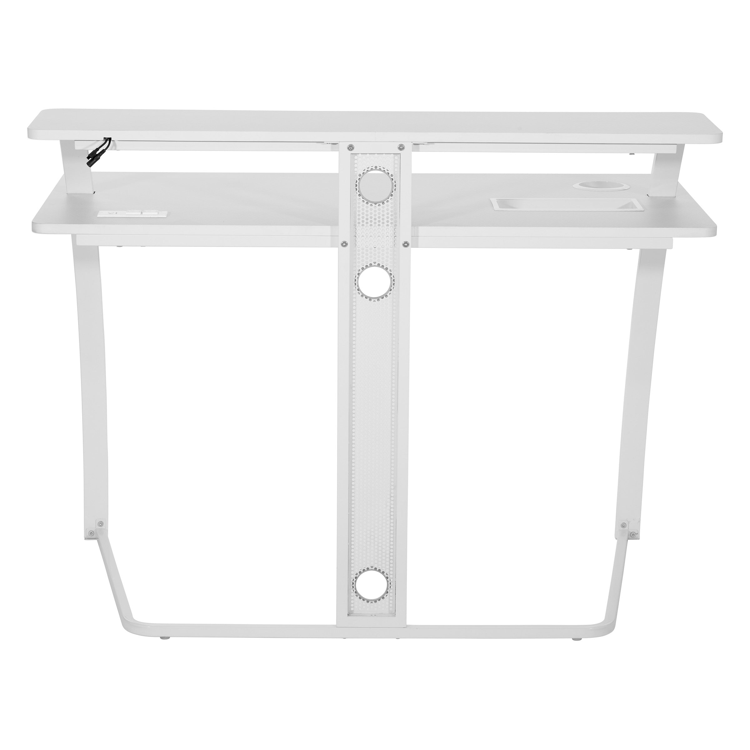 Code30 Battlestation Gaming Desk - White/ Carbon