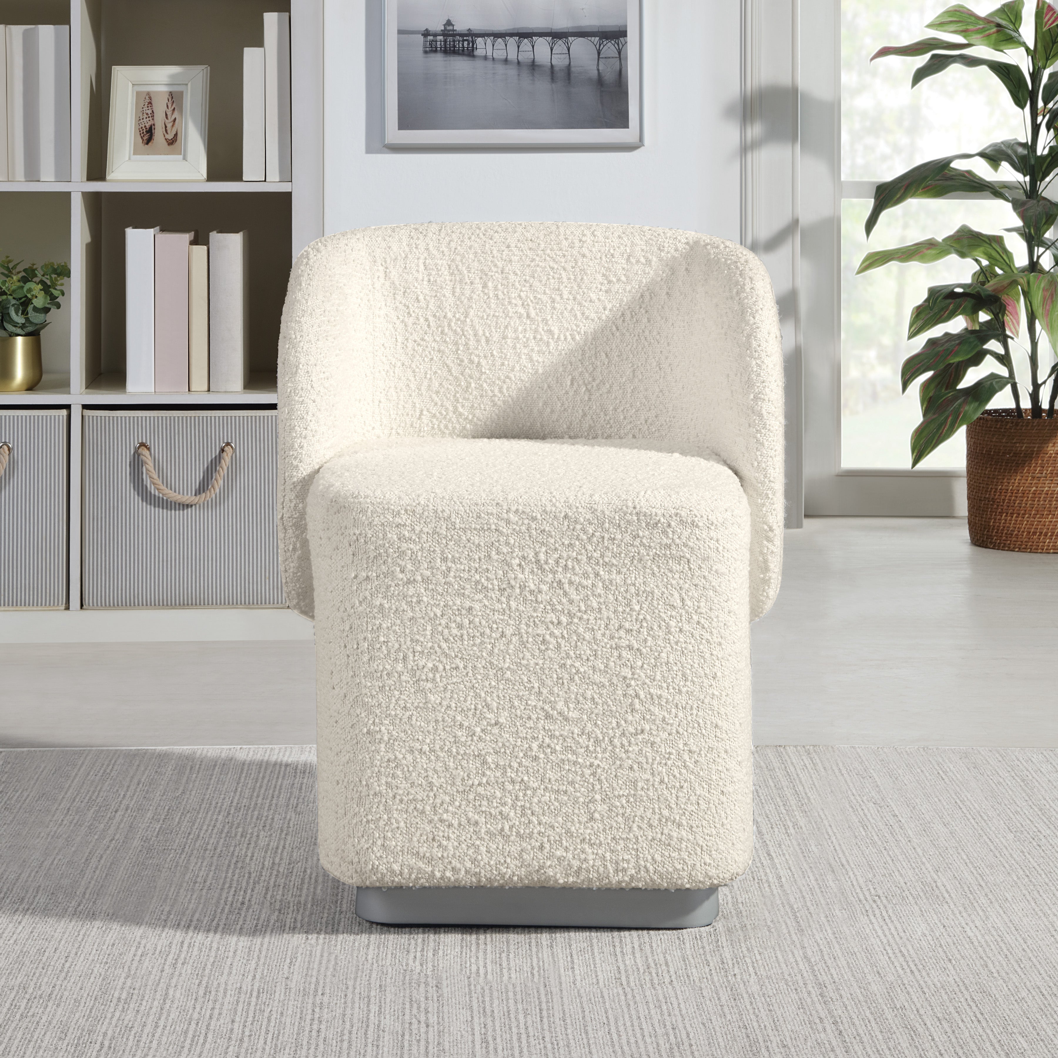 Cady Vanity Chair - Textured Cream