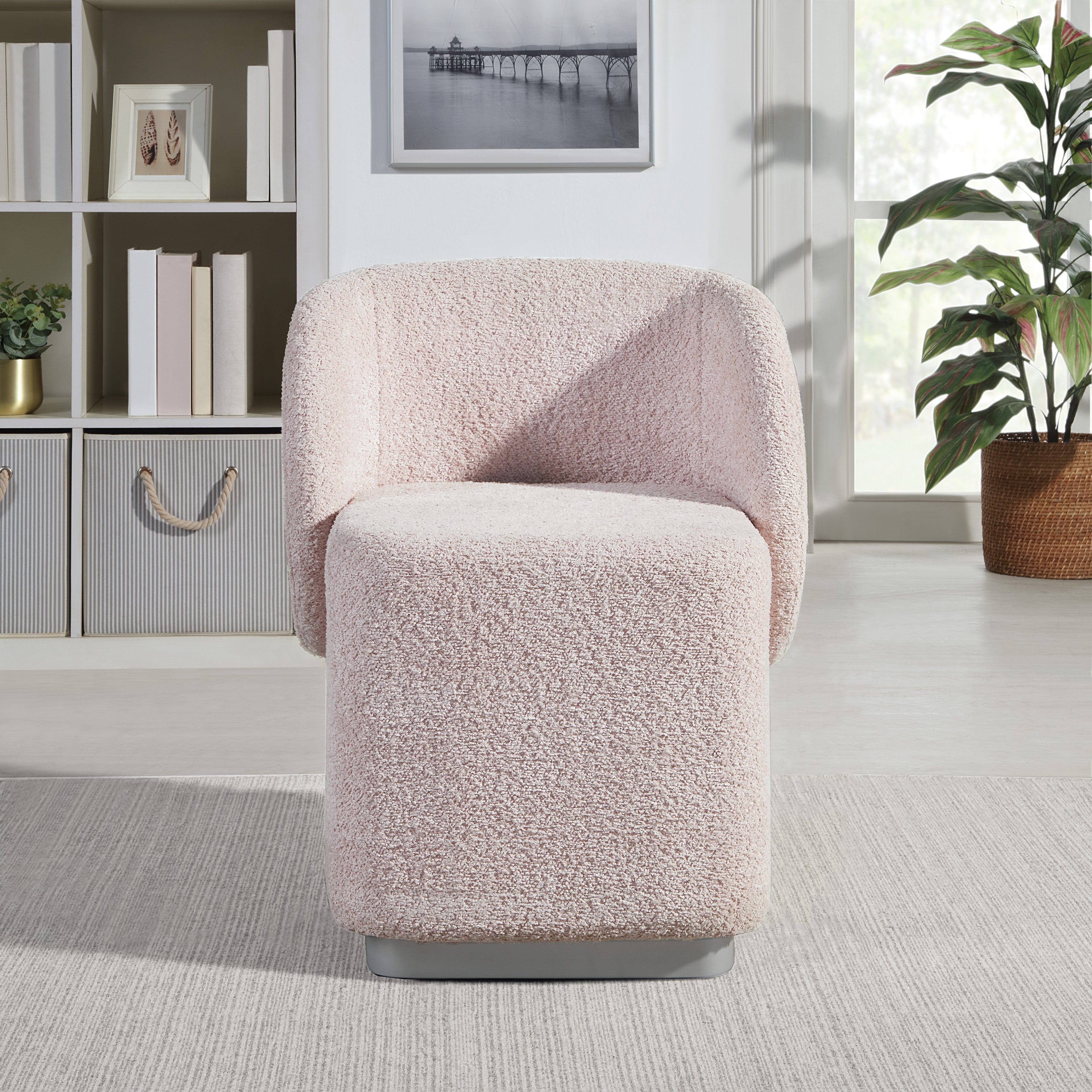 Cady Vanity Chair - Dusty Rose